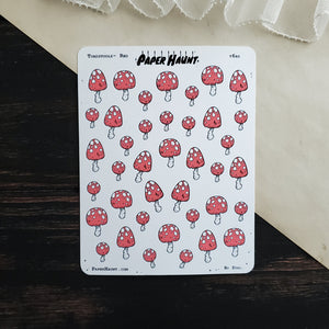 Red toadstool sticker sheet