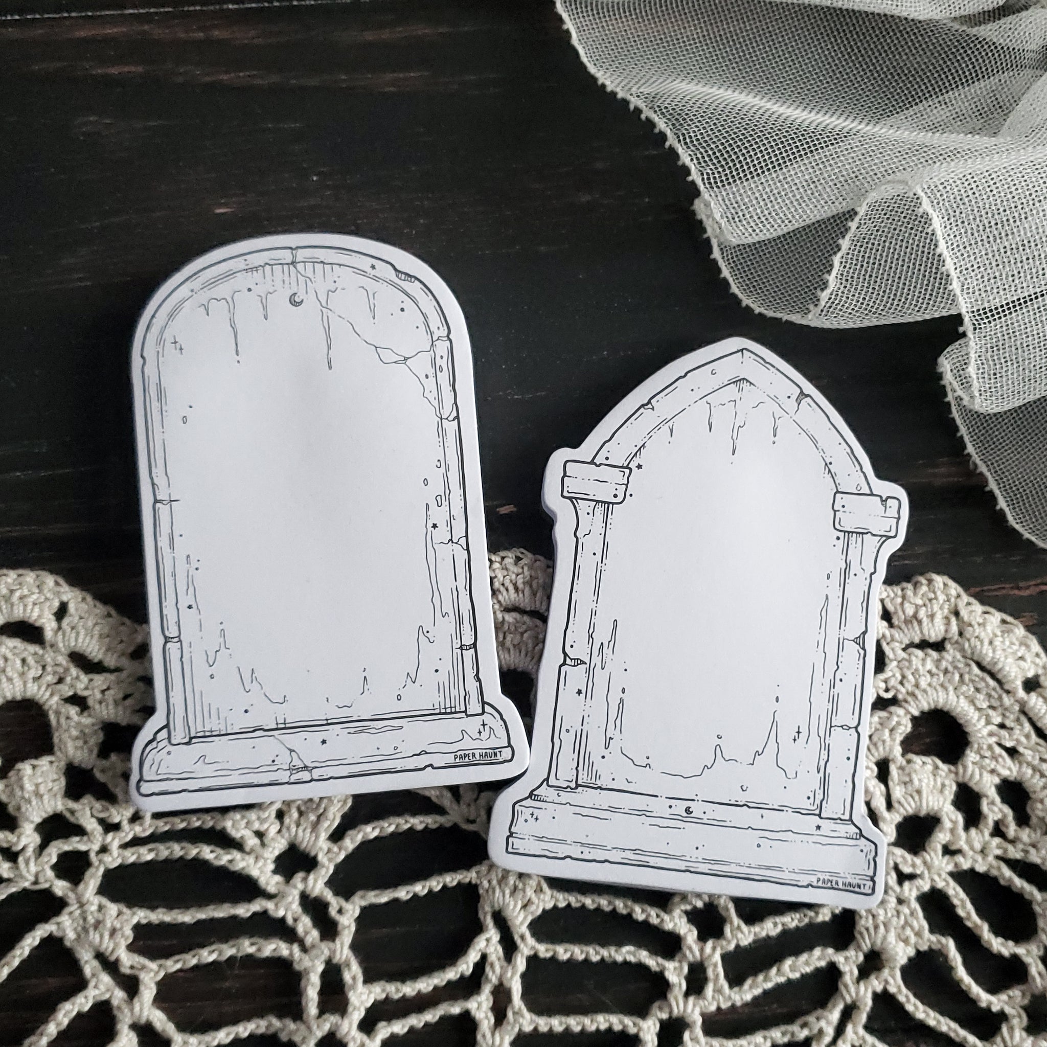 Tombstone STICKY NOTE memo Pad