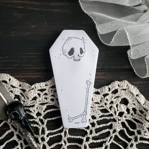 Coffin Devil skull STICKY NOTE memo pad