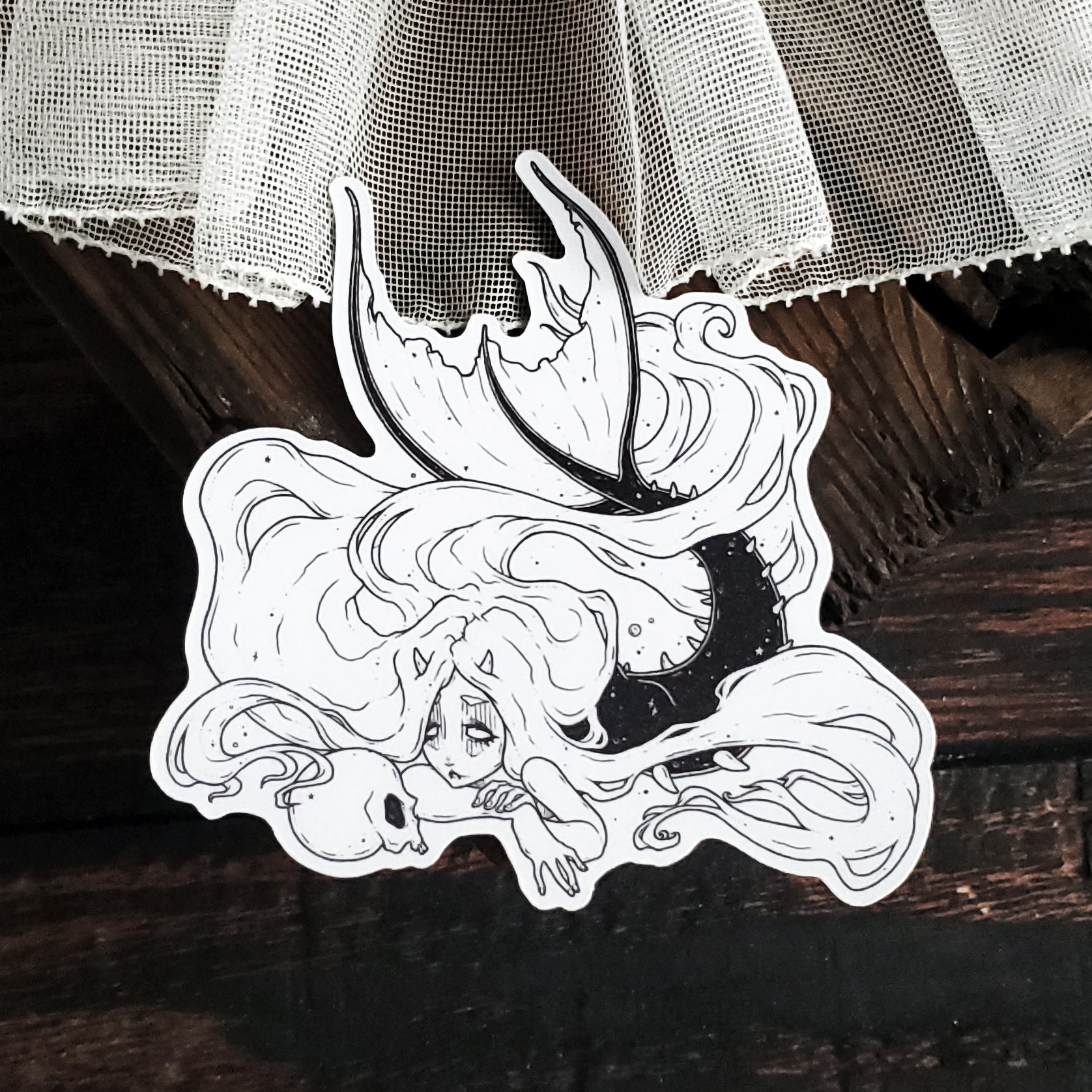 Mermaid Skull Magnet