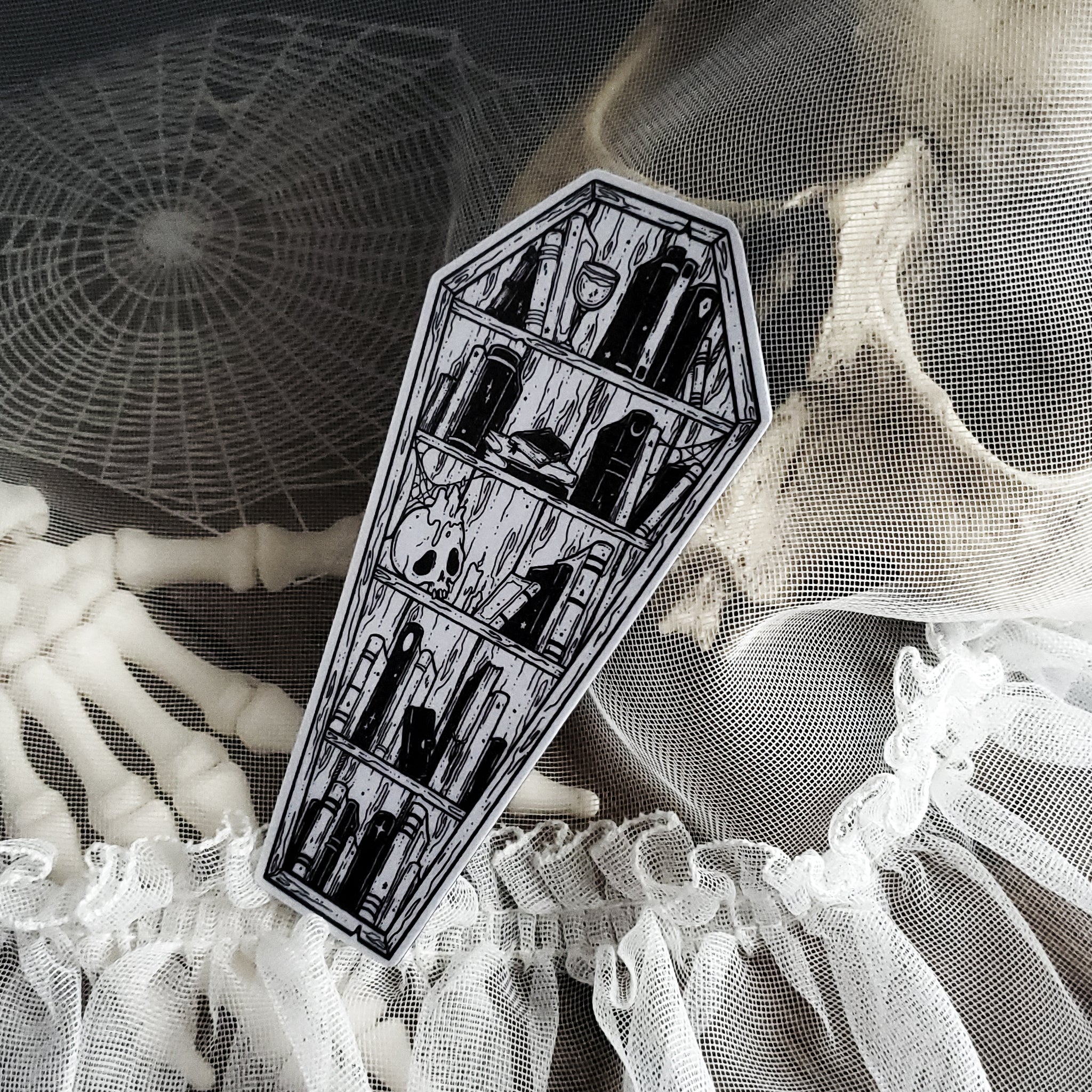 Coffin Bookshelf Magnet