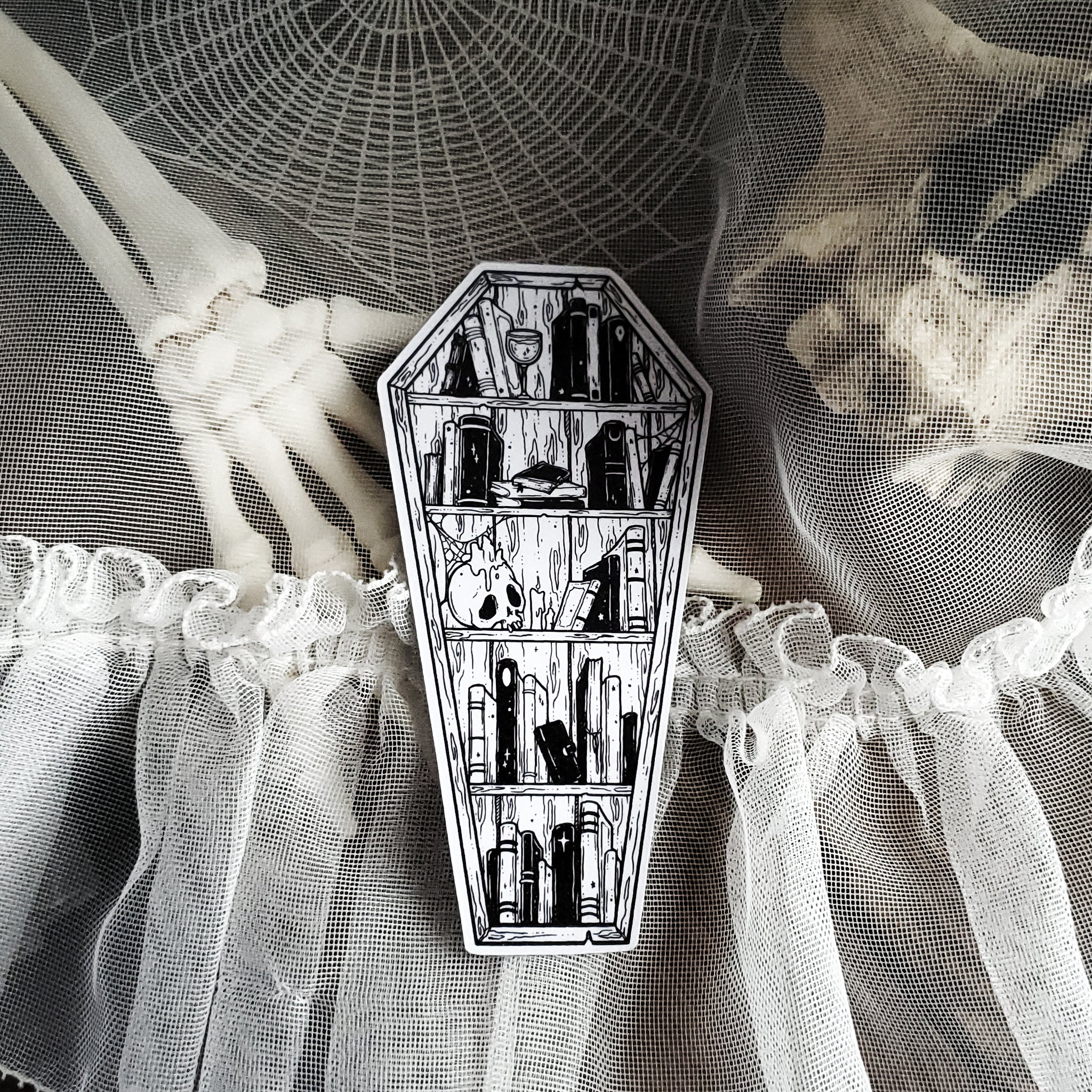Coffin Bookshelf Magnet