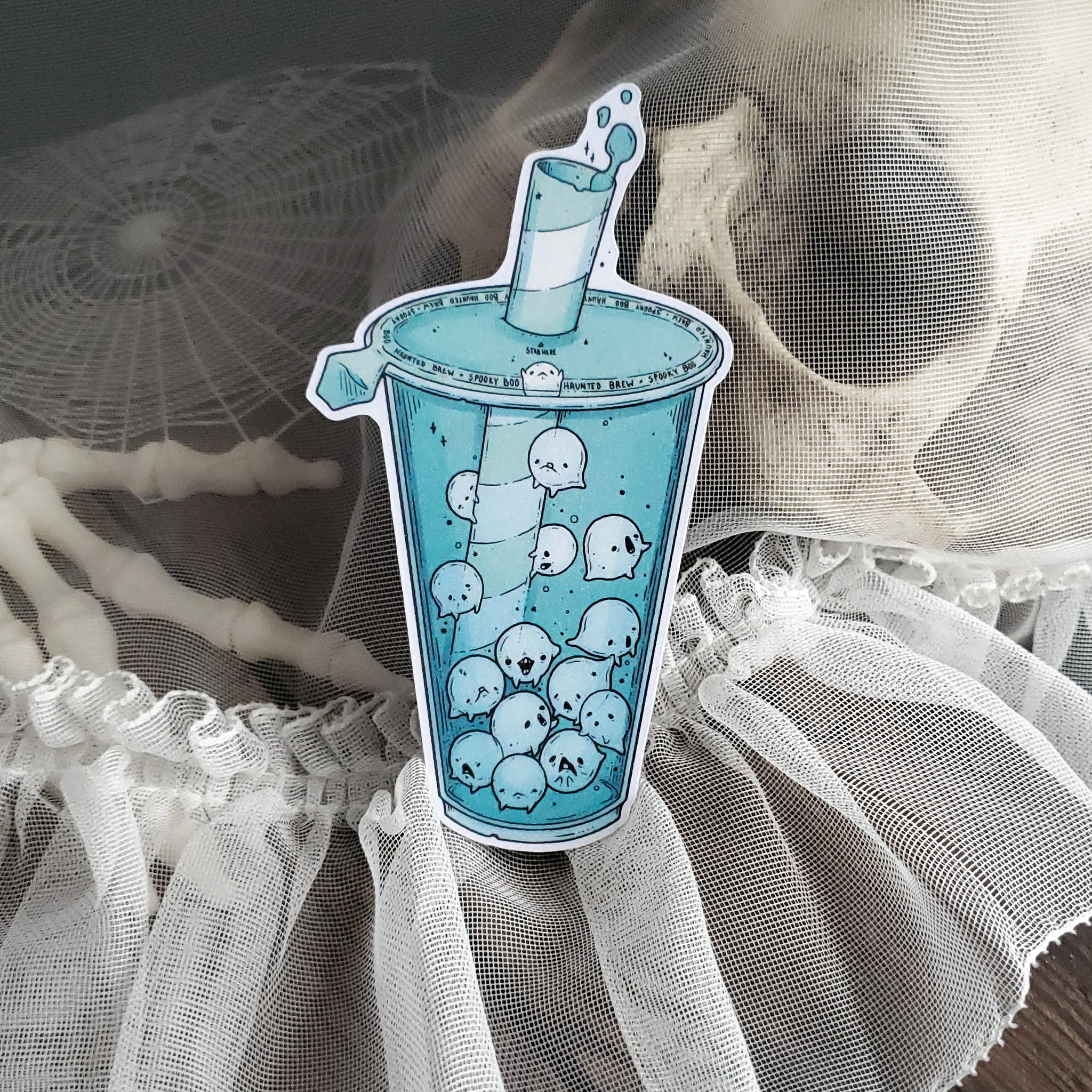 Ghost Boba Magnet