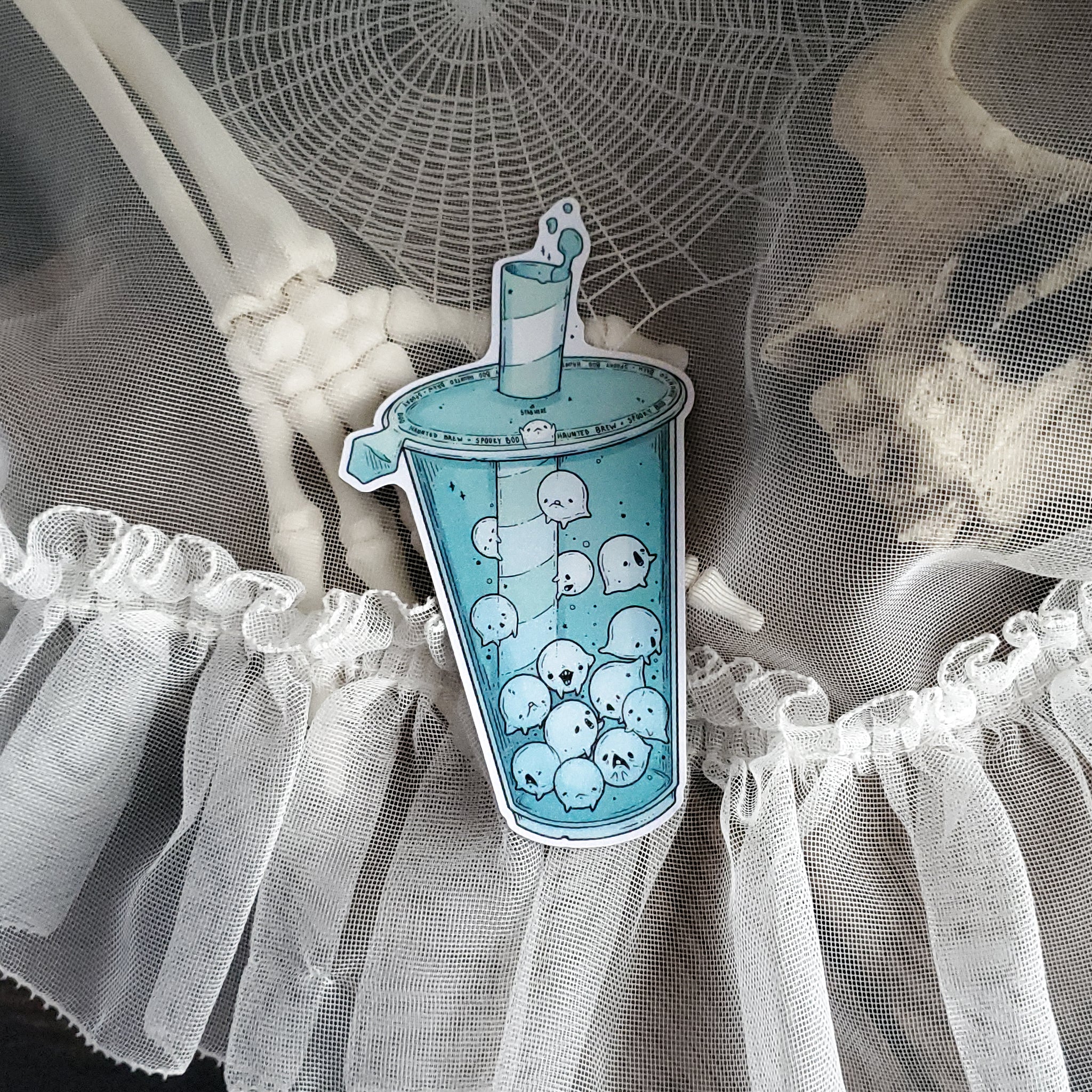 Ghost Boba Magnet