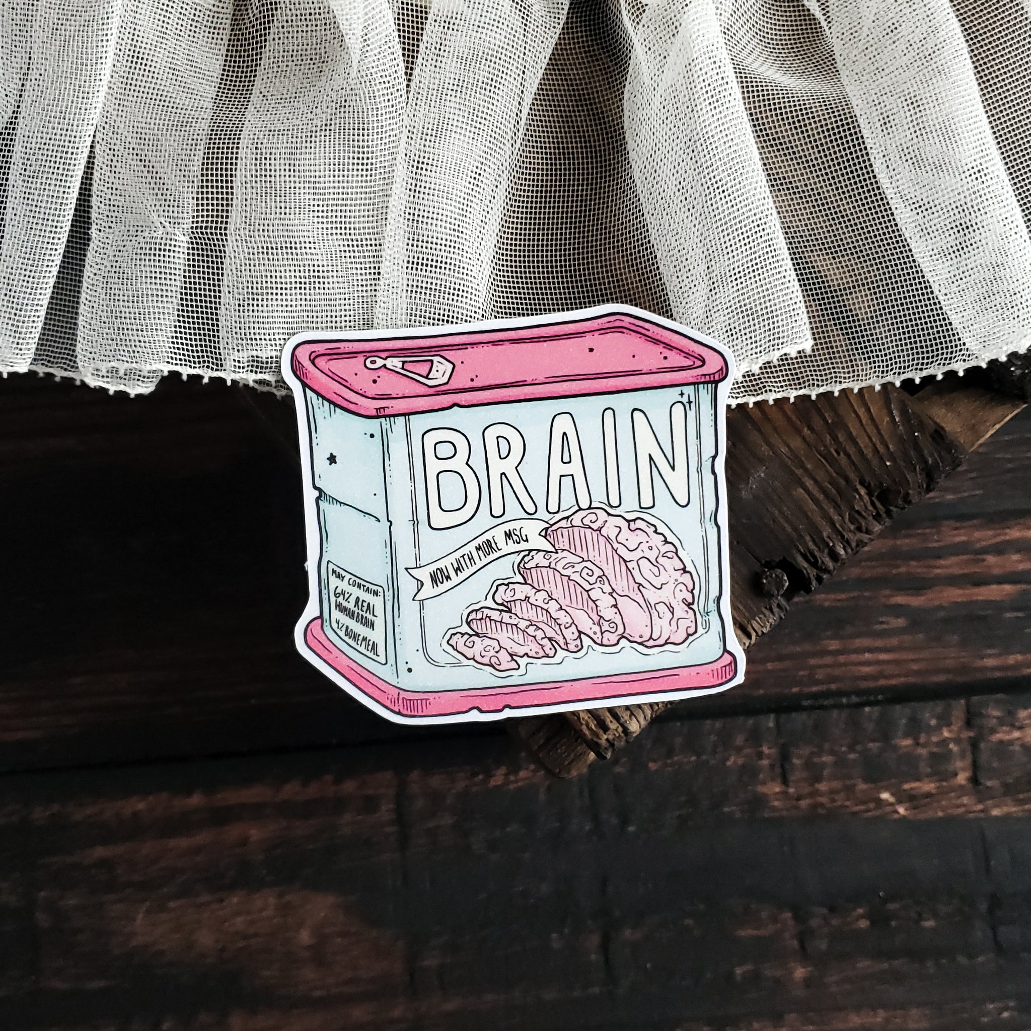 Canned Brains Zombie Magnet