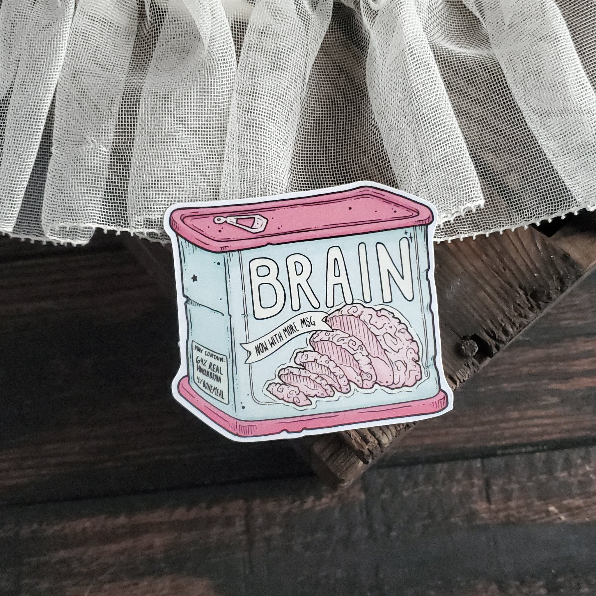 Canned Brains Zombie Magnet