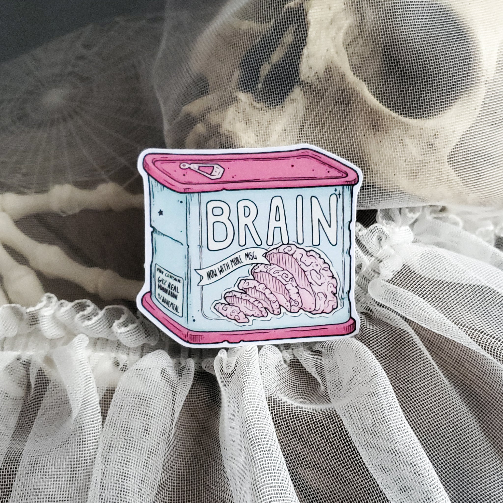 Canned Brains Zombie Magnet