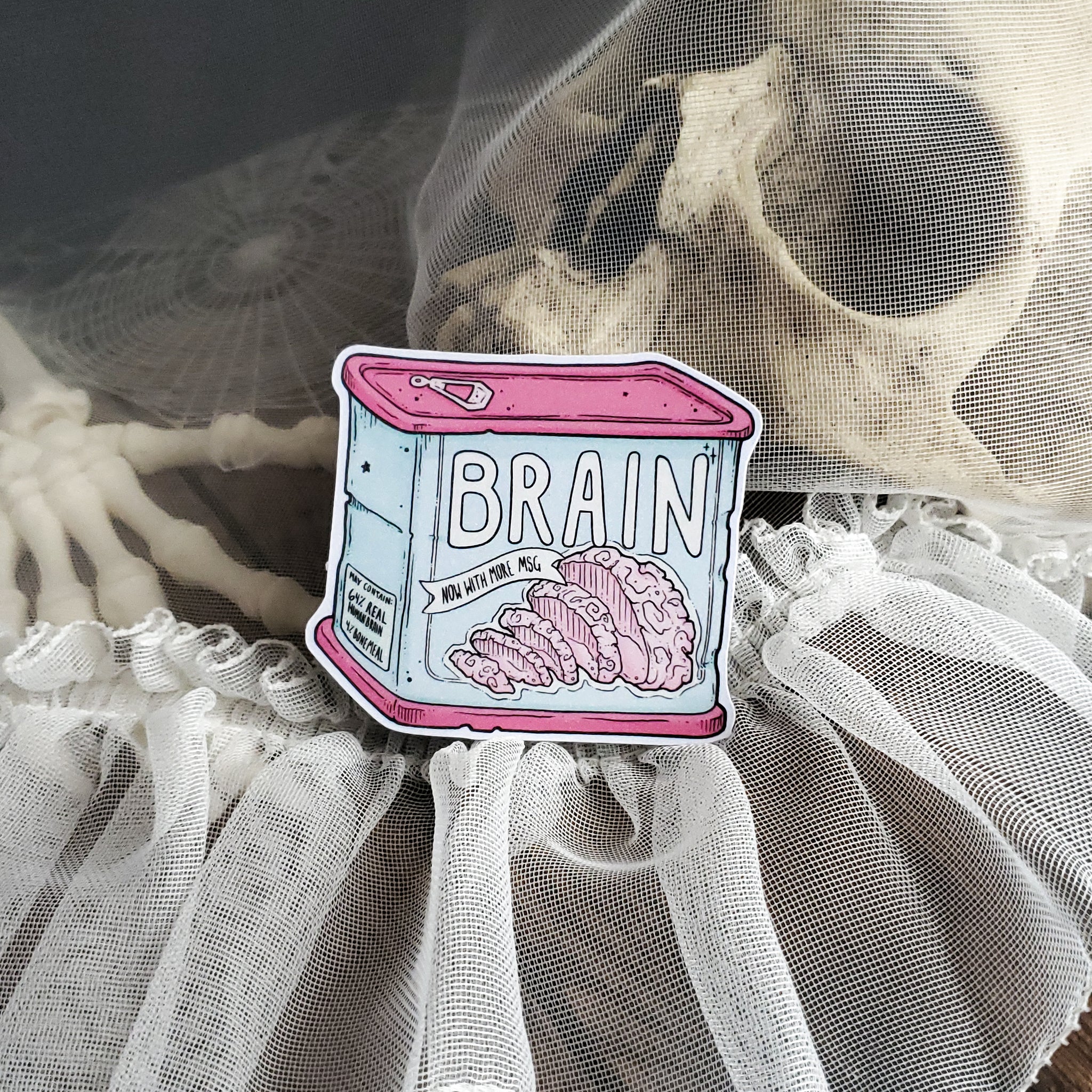 Canned Brains Zombie Magnet
