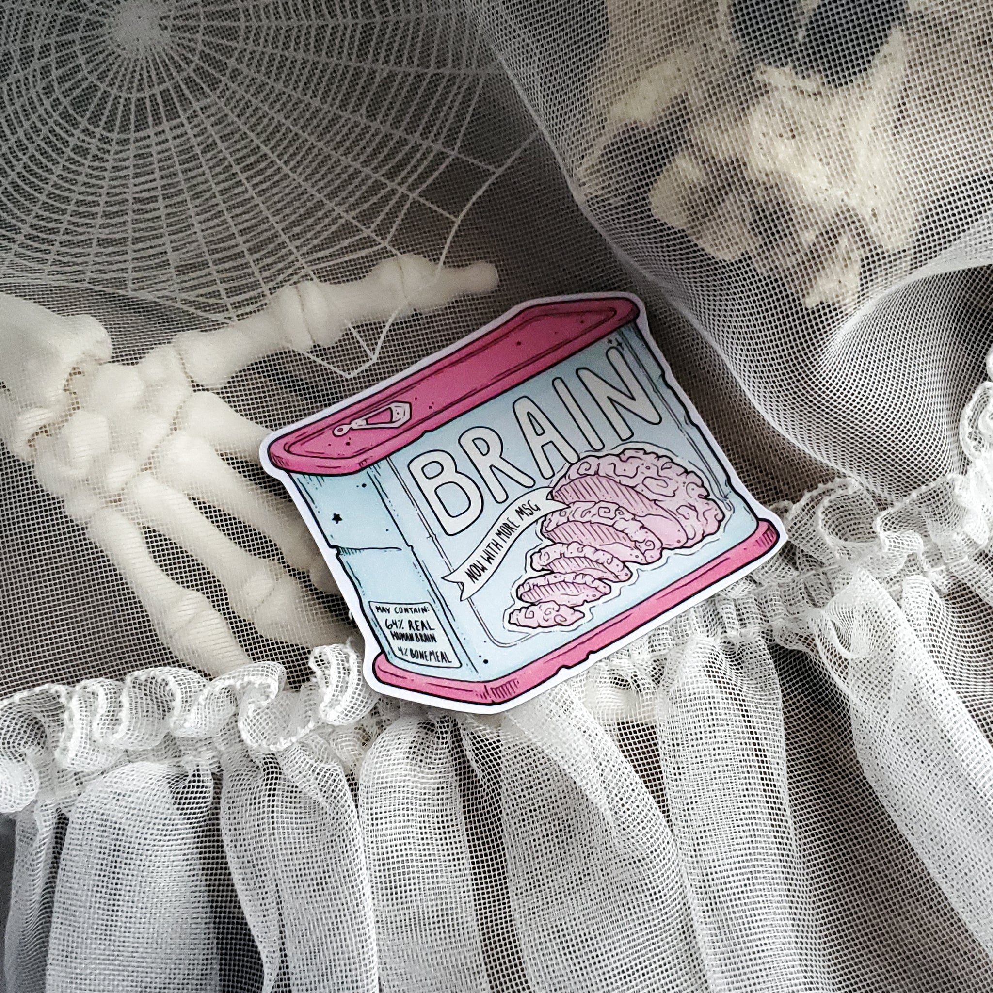 Canned Brains Zombie Magnet