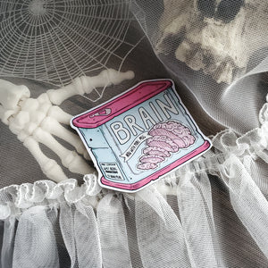 Canned Brains Zombie Magnet