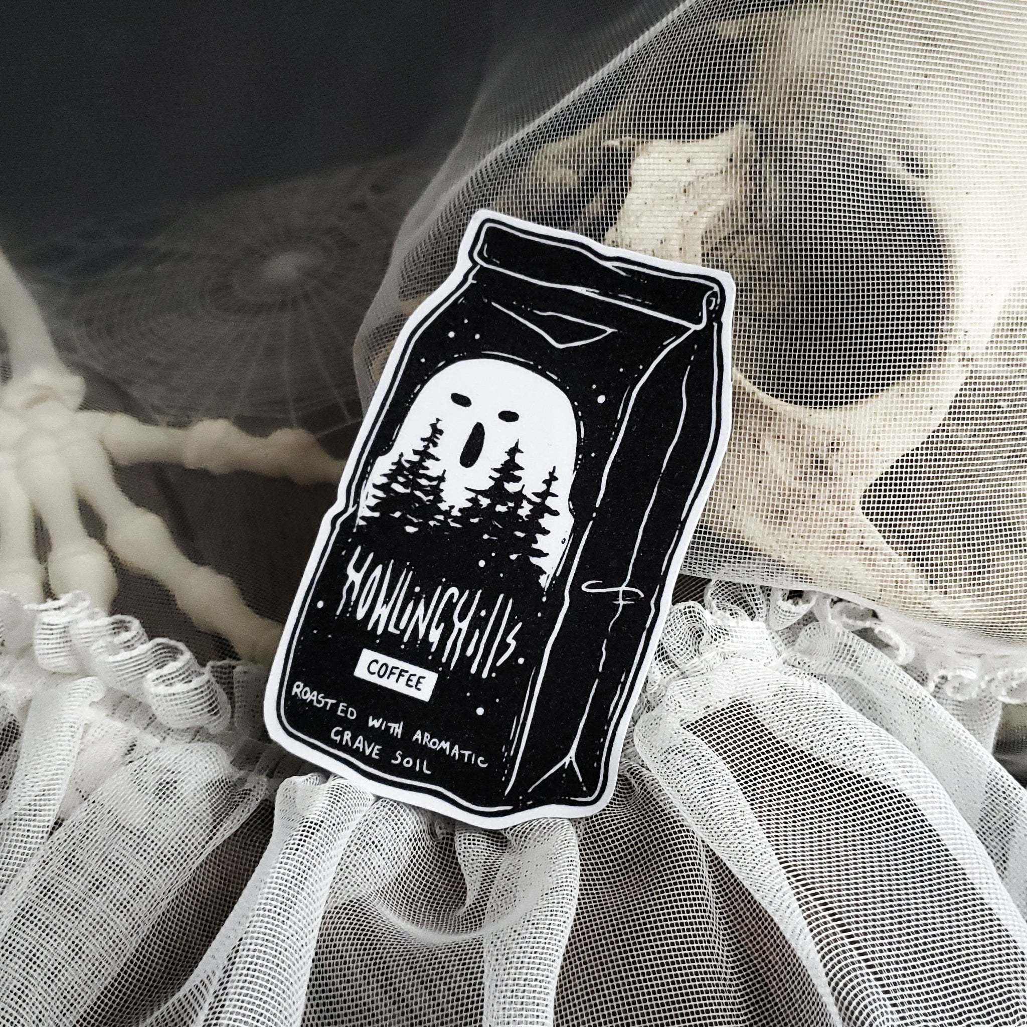 Haunted Coffee Bag Magnet