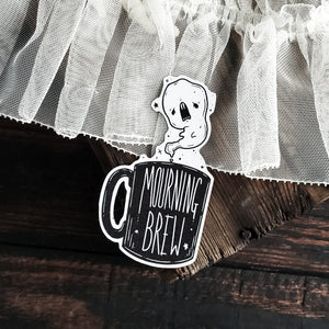 Mourning Brew Coffee Ghost Magnet
