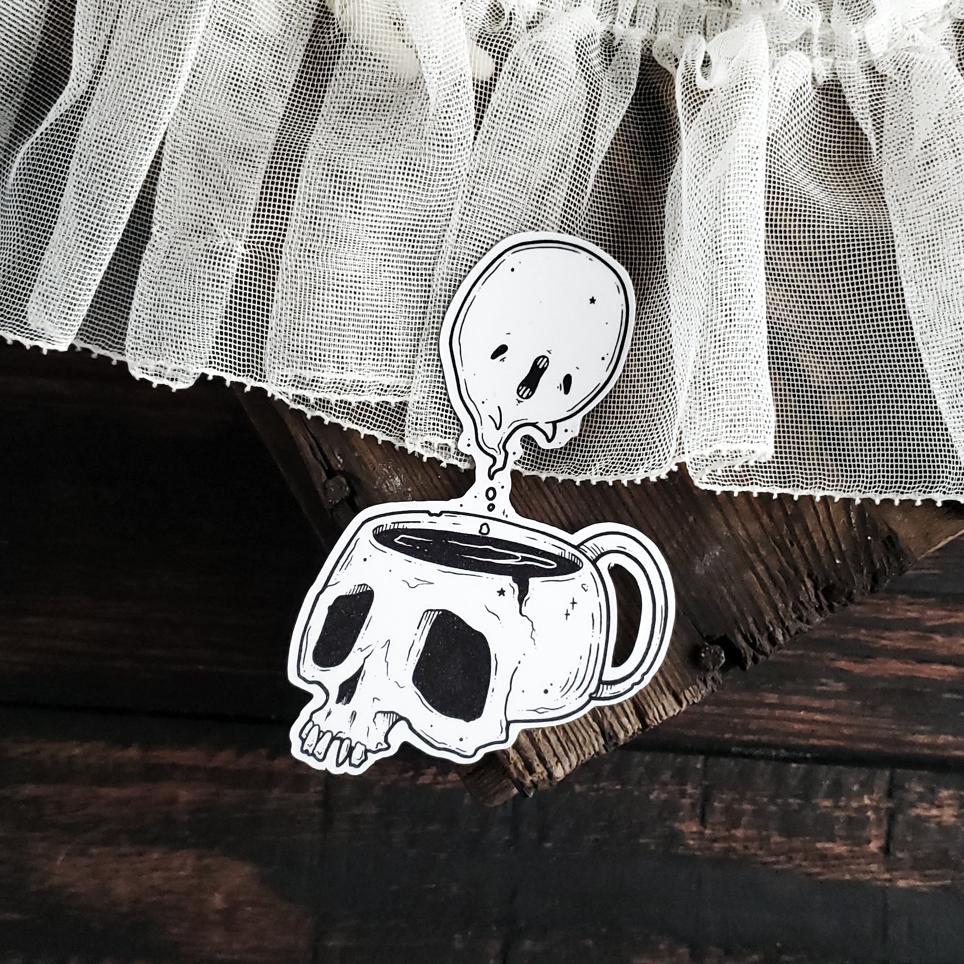 Haunted Coffee Ghost Magnet