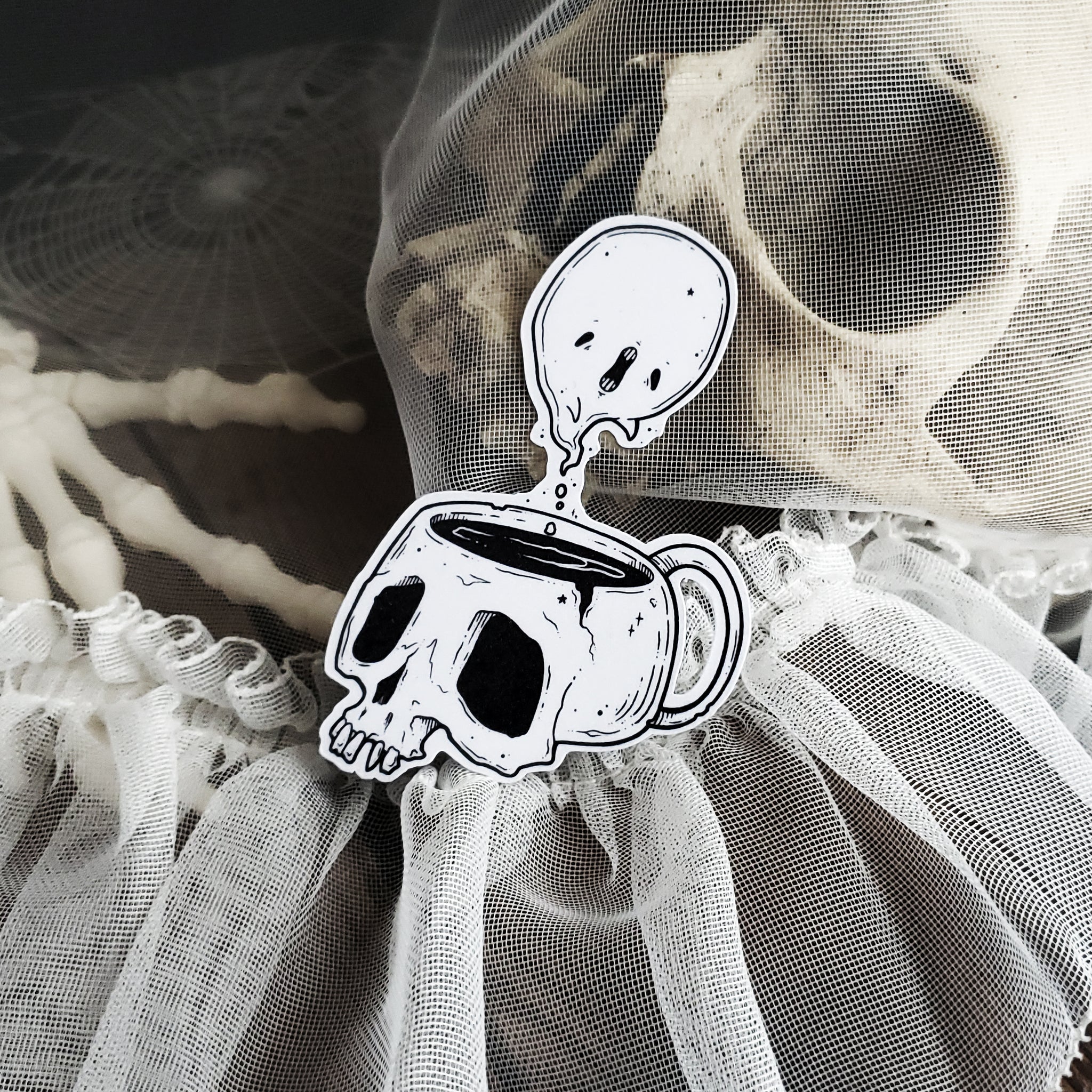 Haunted Coffee Ghost Magnet