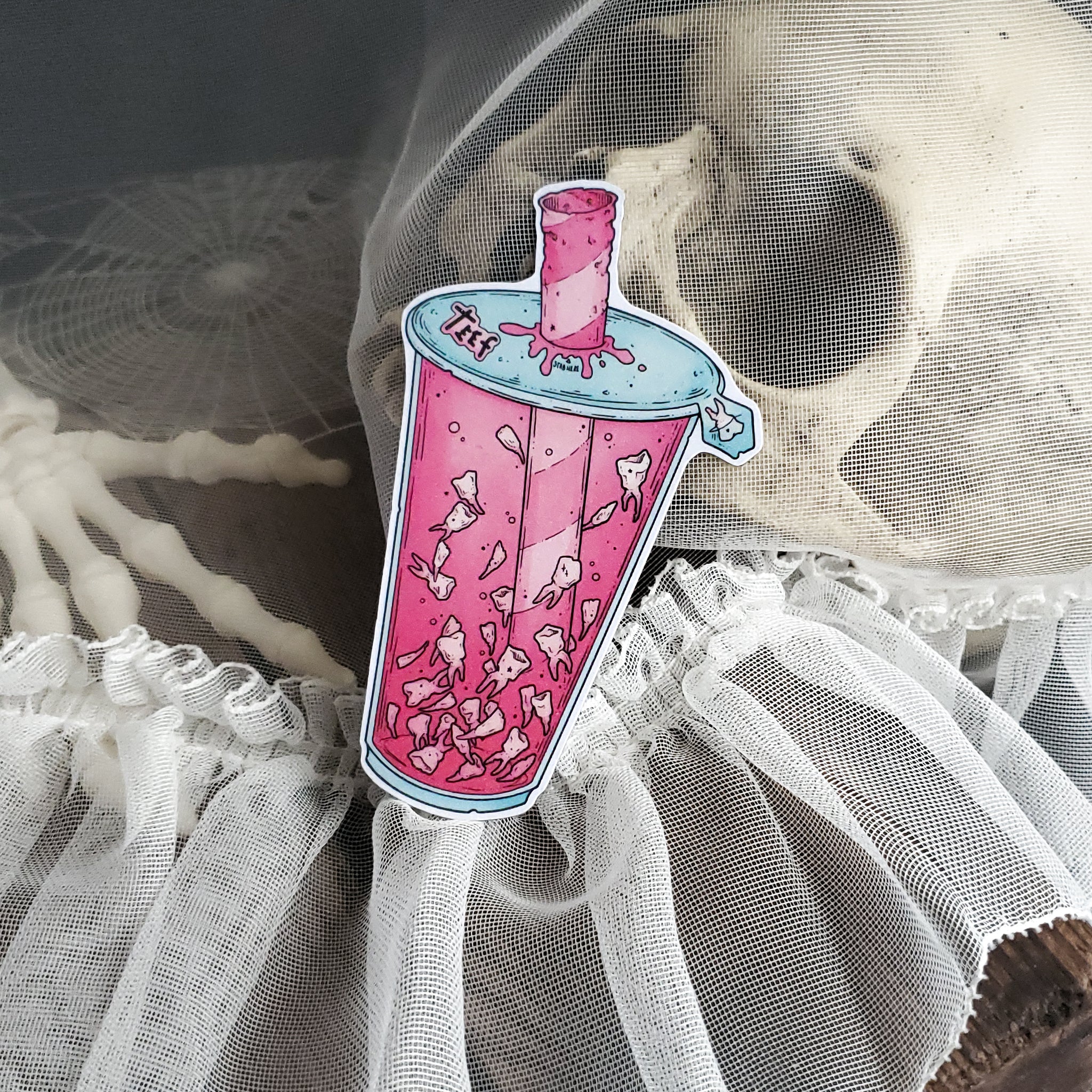 Teeth Boba Zombie Magnet