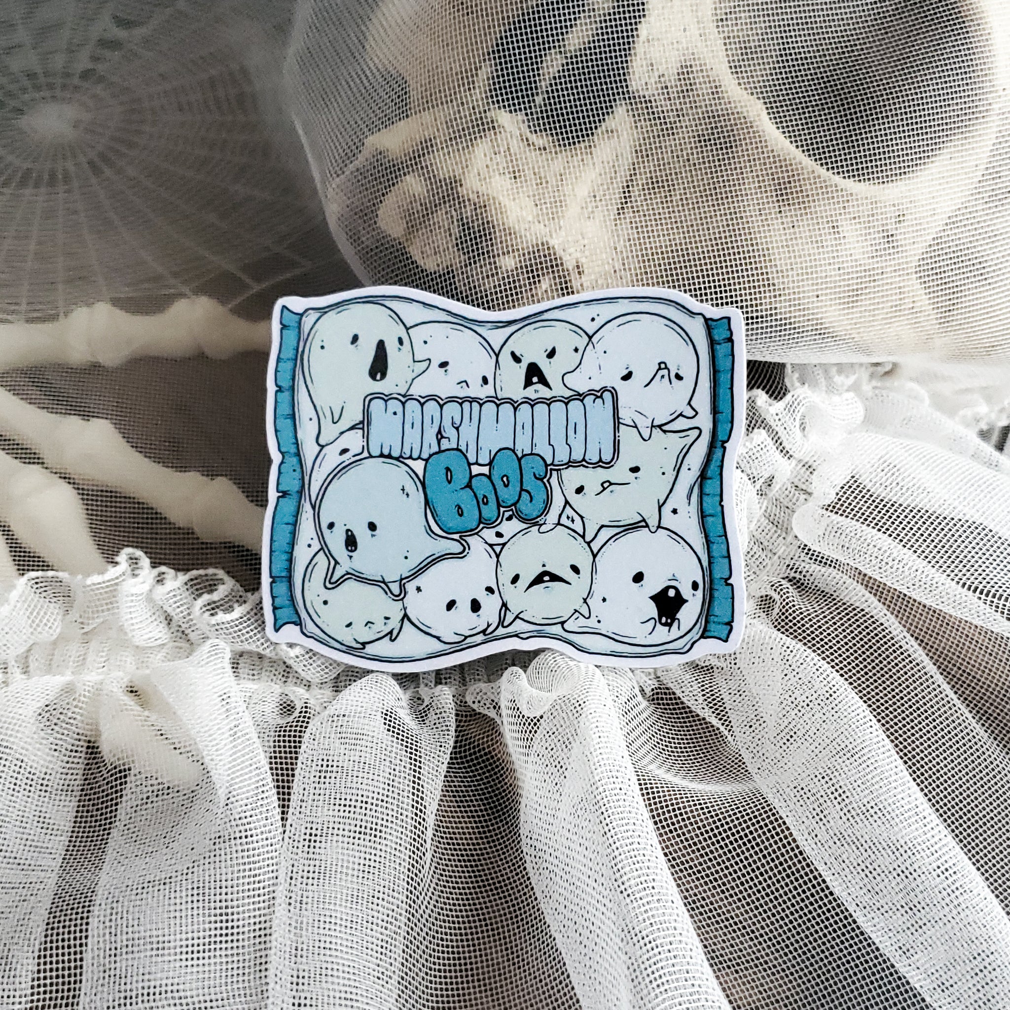 Marshmallow Boos Ghost Magnet