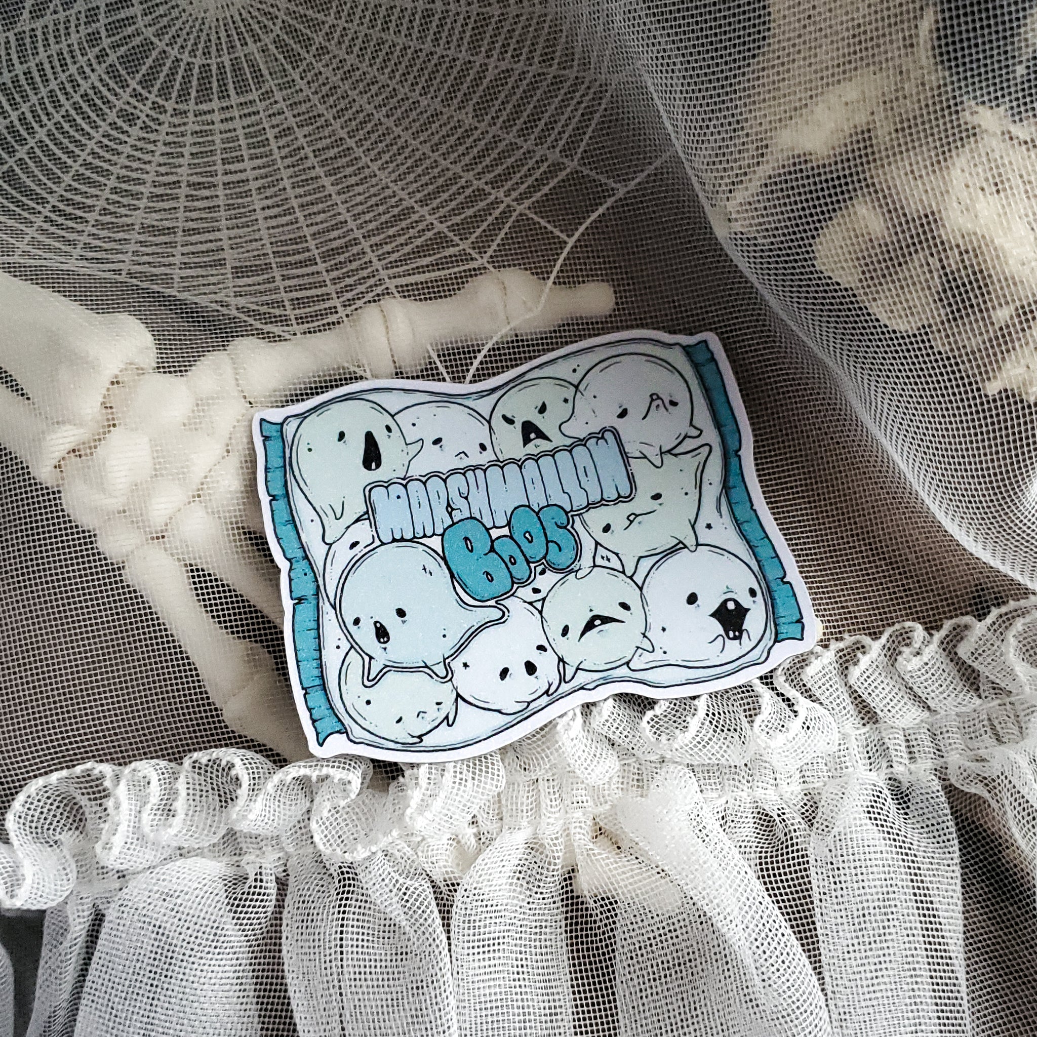 Marshmallow Boos Ghost Magnet