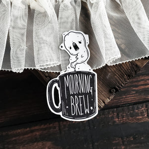 Mourning Brew Coffee Ghost Magnet