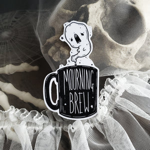 Mourning Brew Coffee Ghost Magnet
