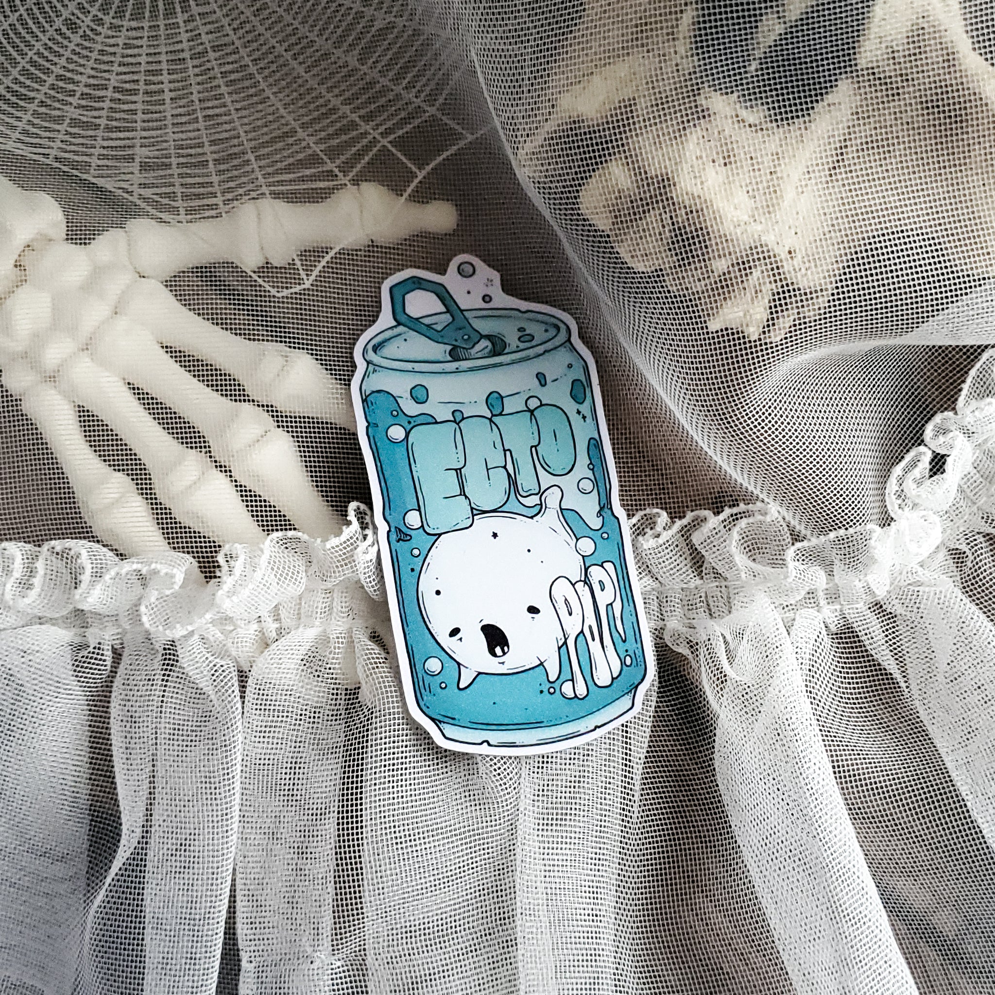 Ecto-pop Ghost Soda Can Magnet