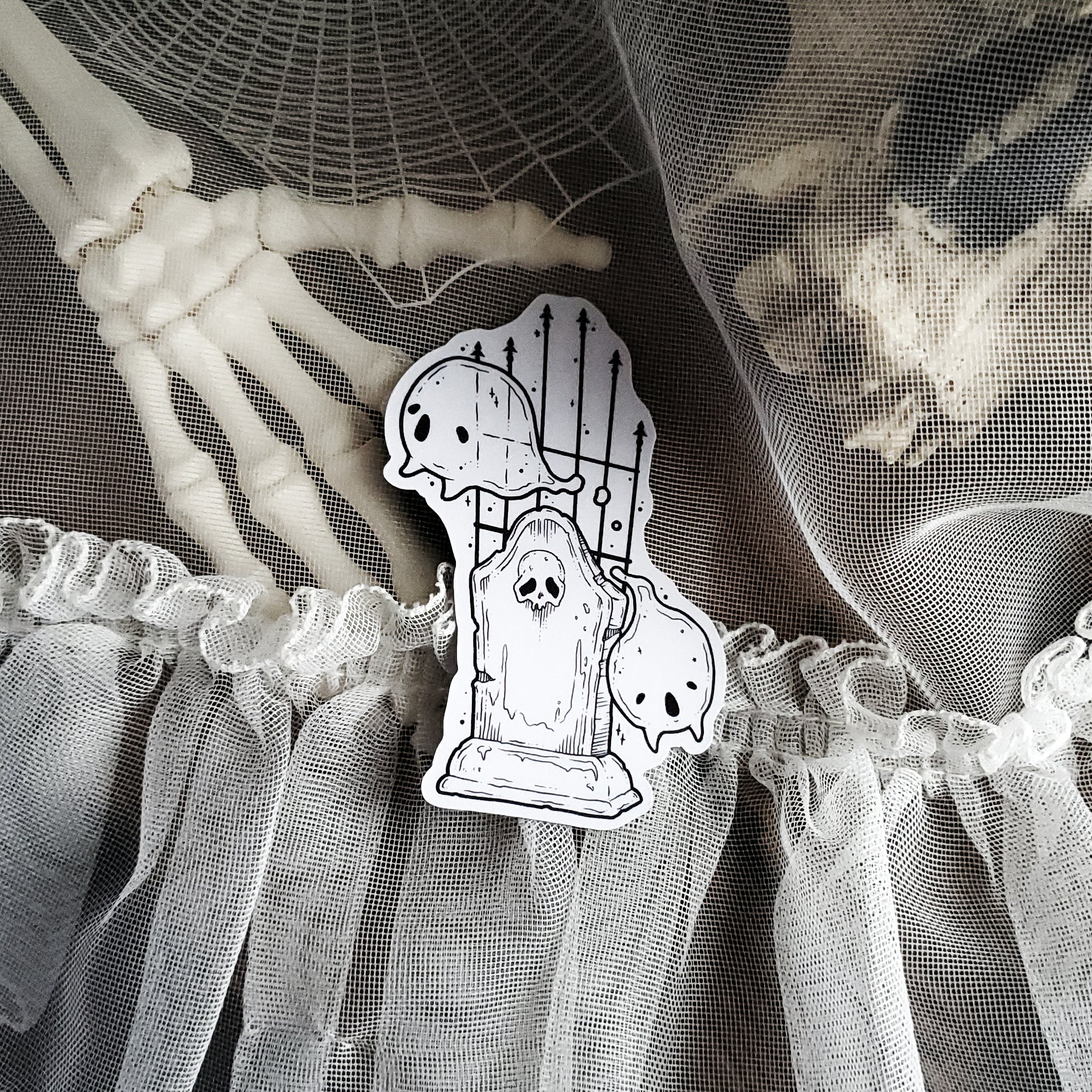 Gravestone Ghost Magnet