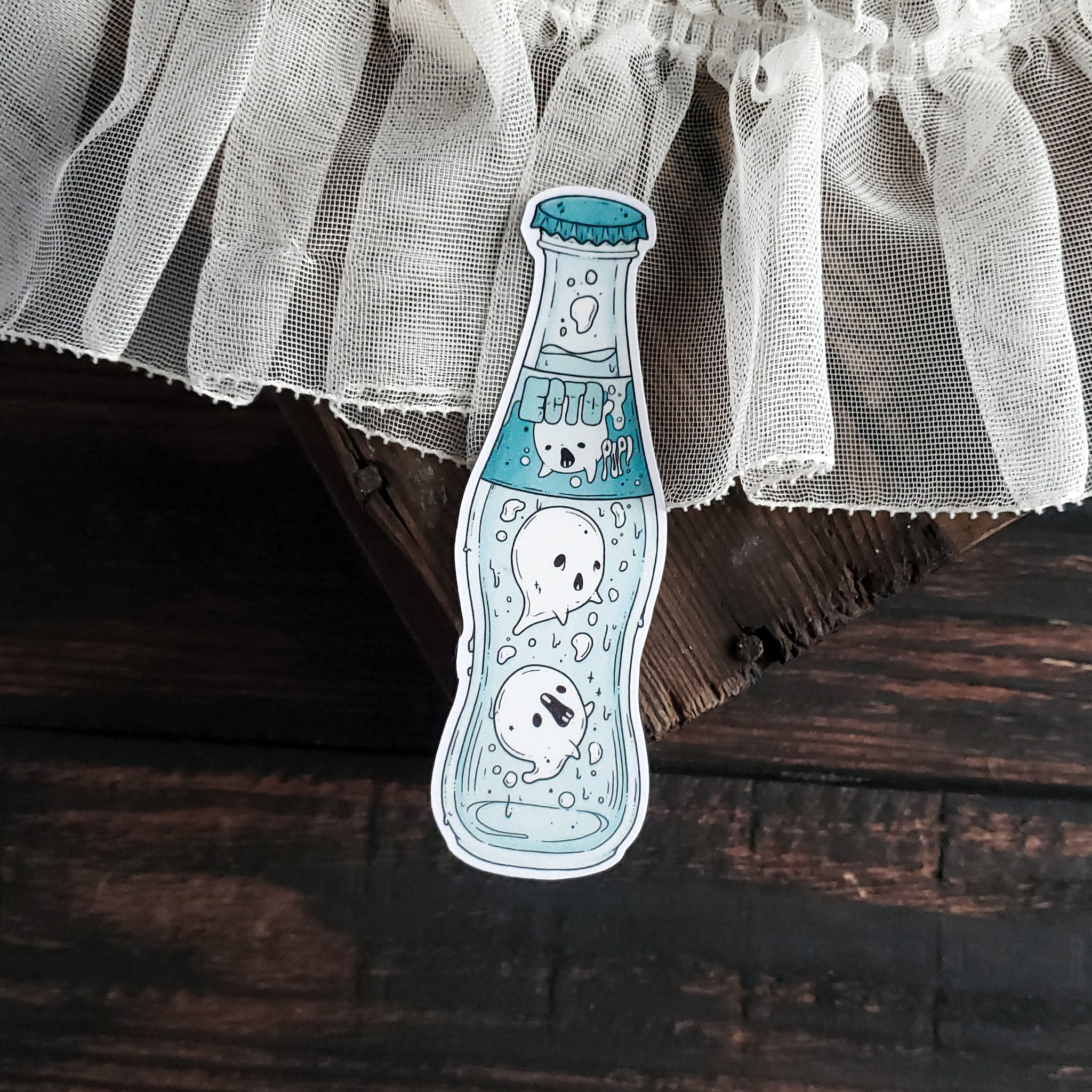 Ecto-pop Ghost Soda Bottle Magnet