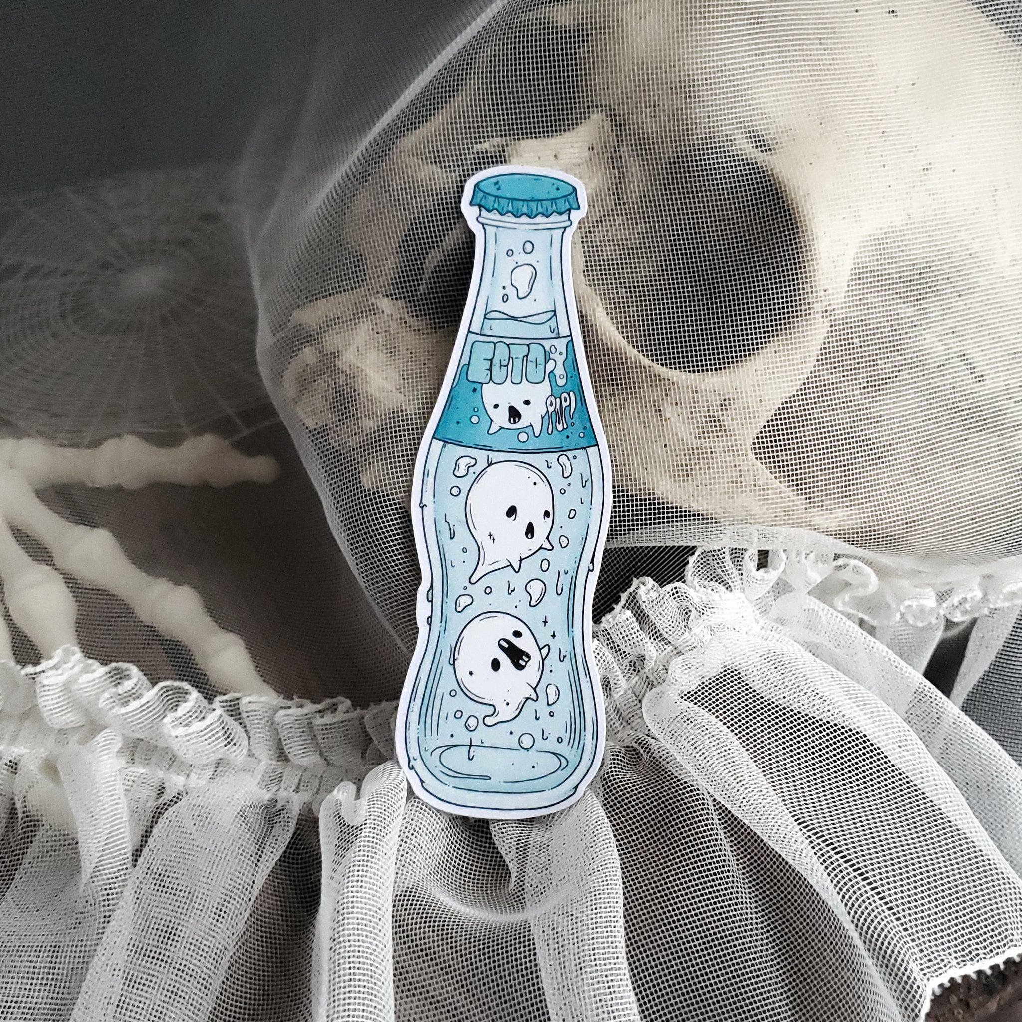 Ecto-pop Ghost Soda Bottle Magnet