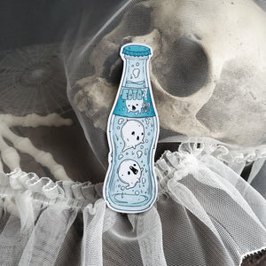Ecto-pop Ghost Soda Bottle Magnet