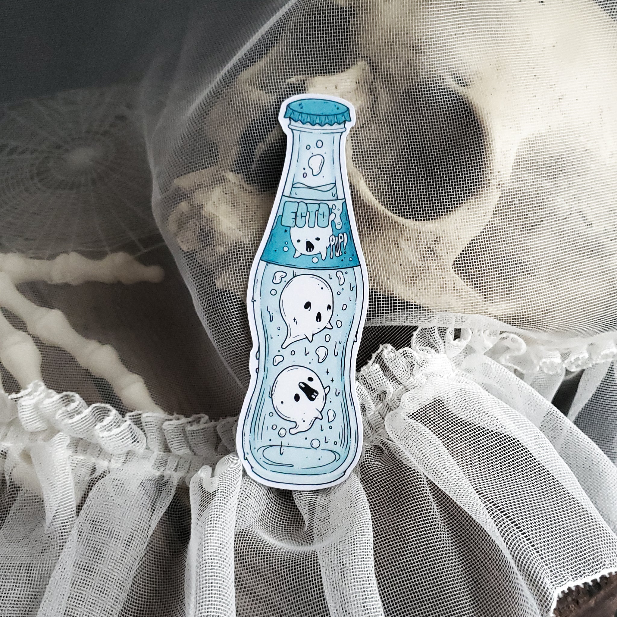 Ecto-pop Ghost Soda Bottle Magnet