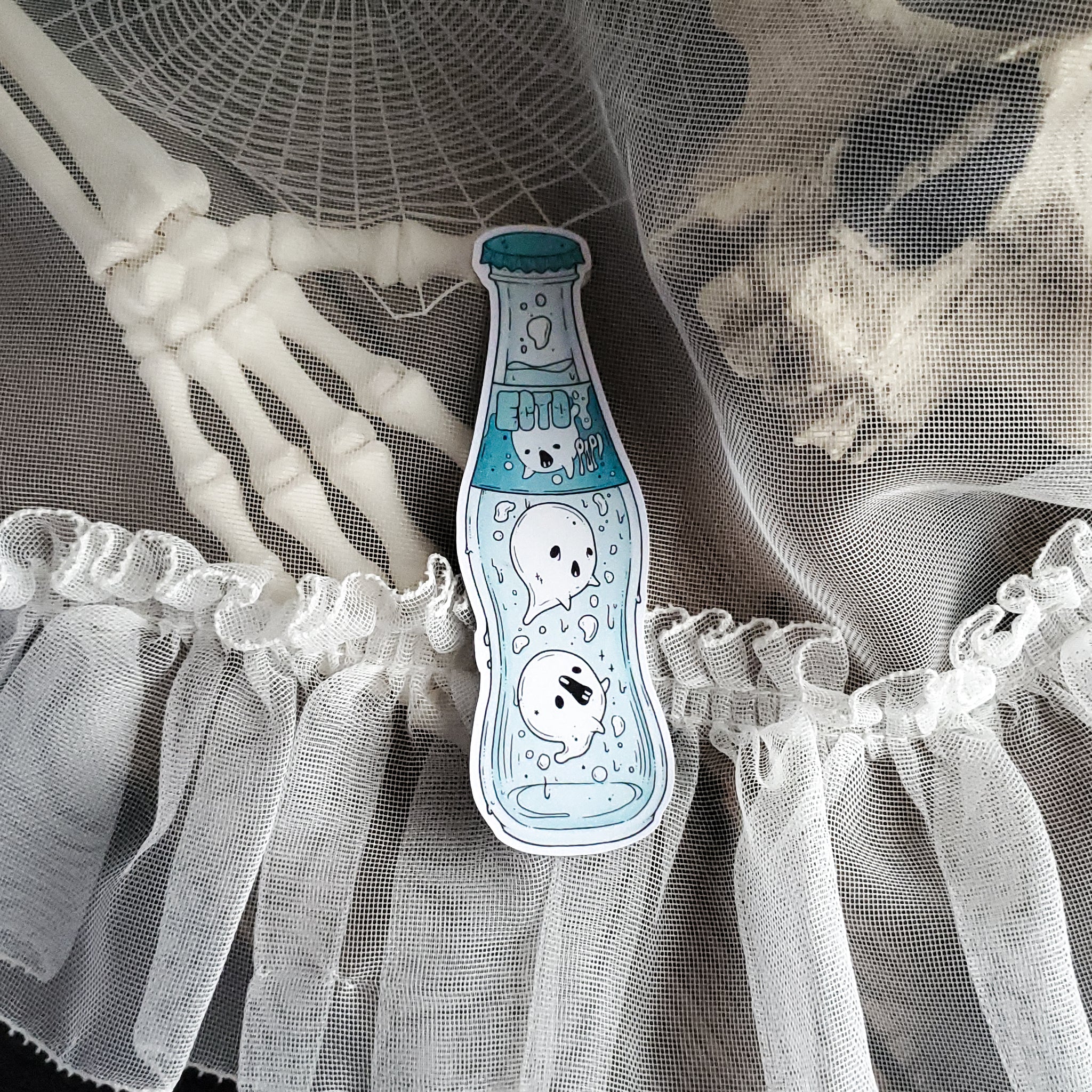 Ecto-pop Ghost Soda Bottle Magnet
