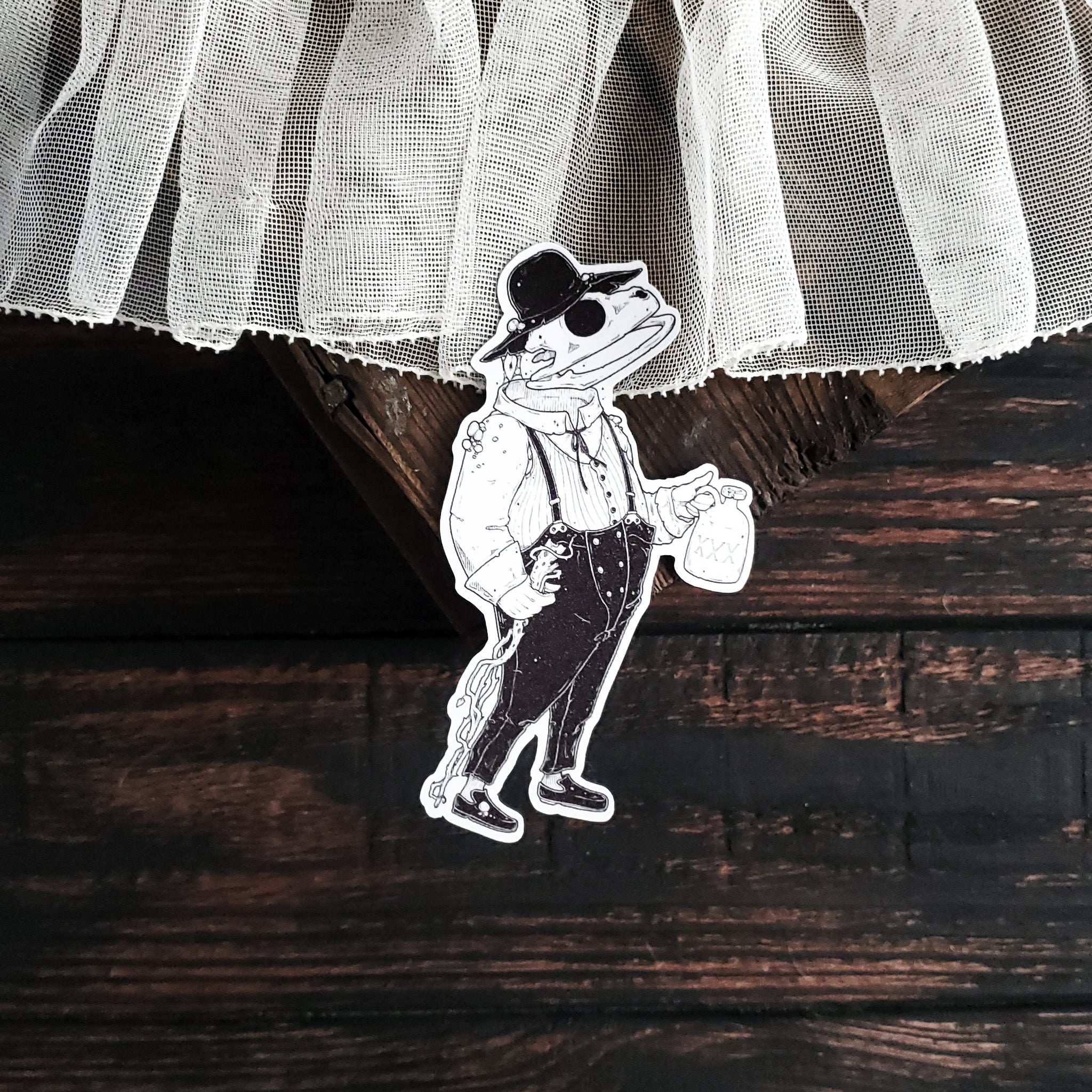 The frog Hillbilly Magnet
