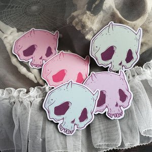 Pastel Devil Skull Magnets