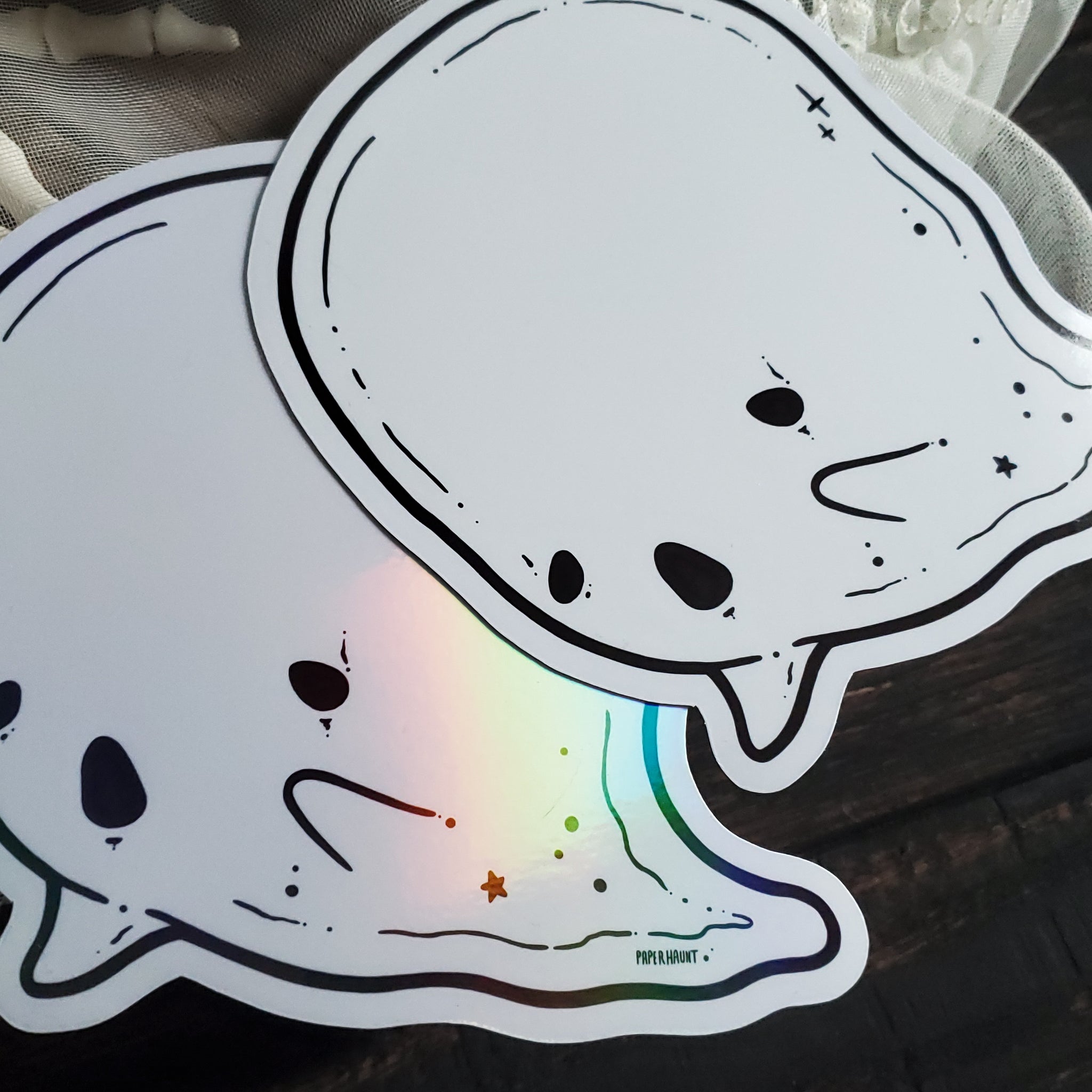 Dry Erase Ghost Holo Magnet