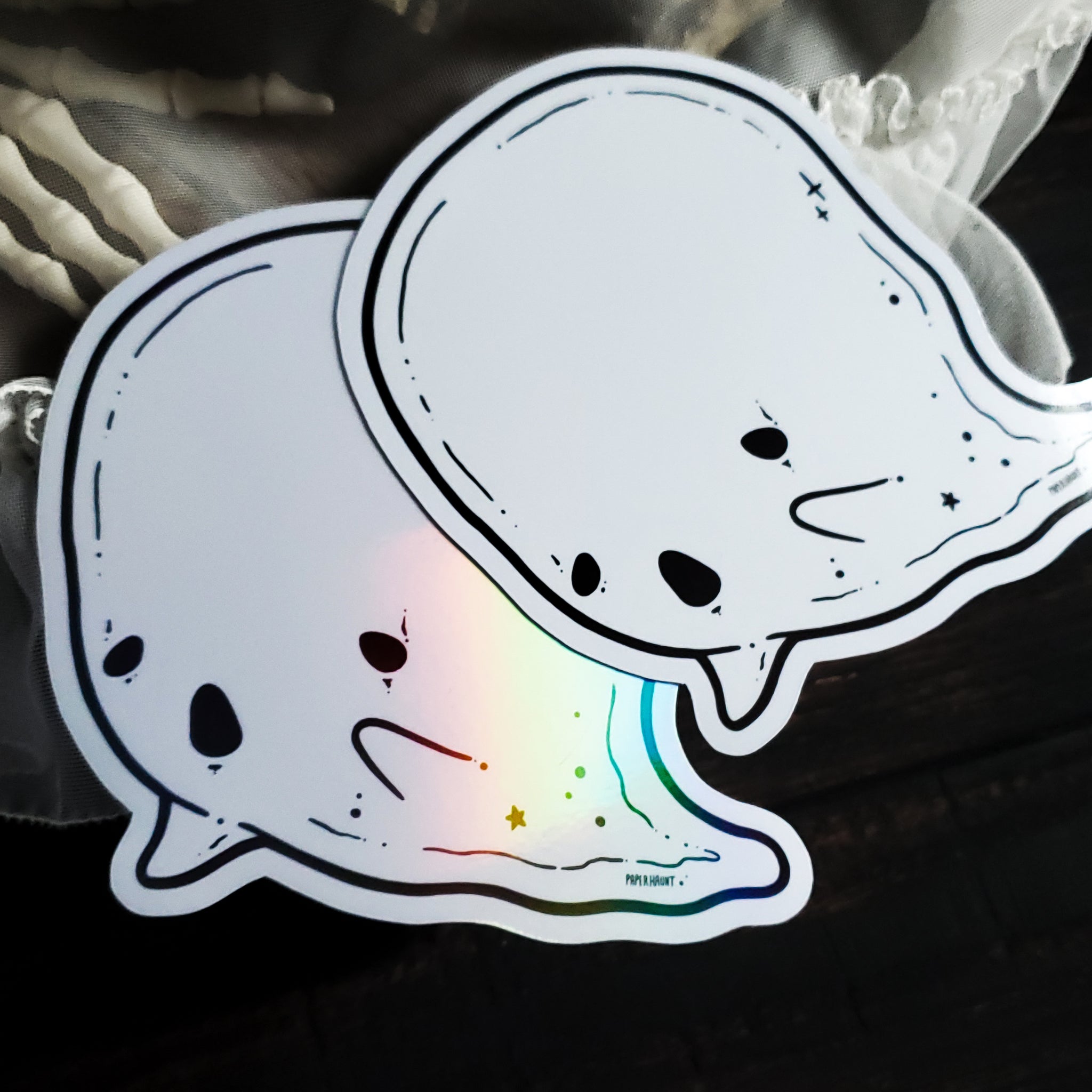 Dry Erase Ghost Holo Magnet