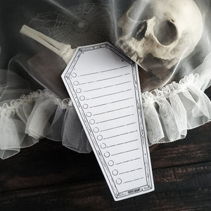 Dry Erase Coffin Checklist Magnet