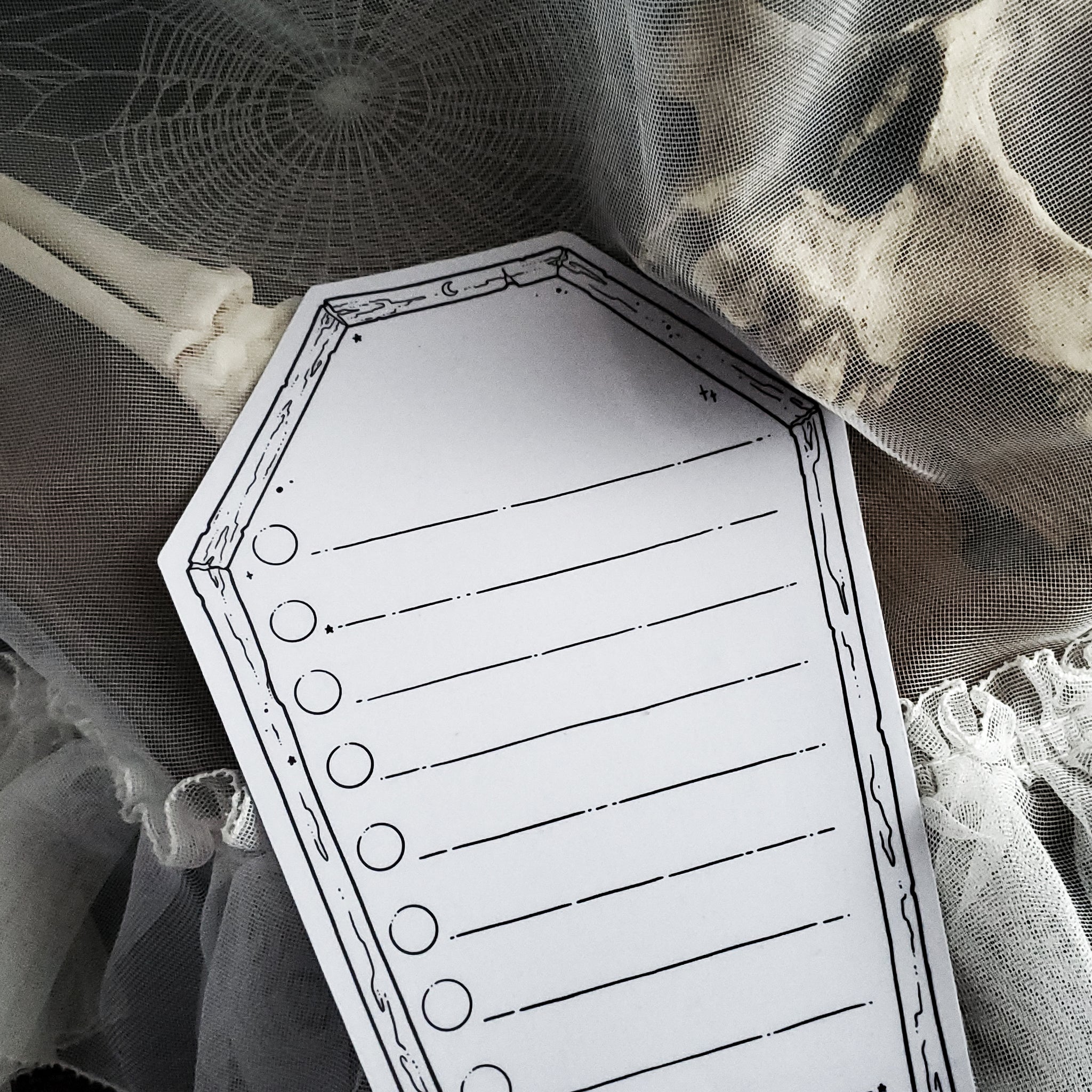 Dry Erase Coffin Checklist Magnet