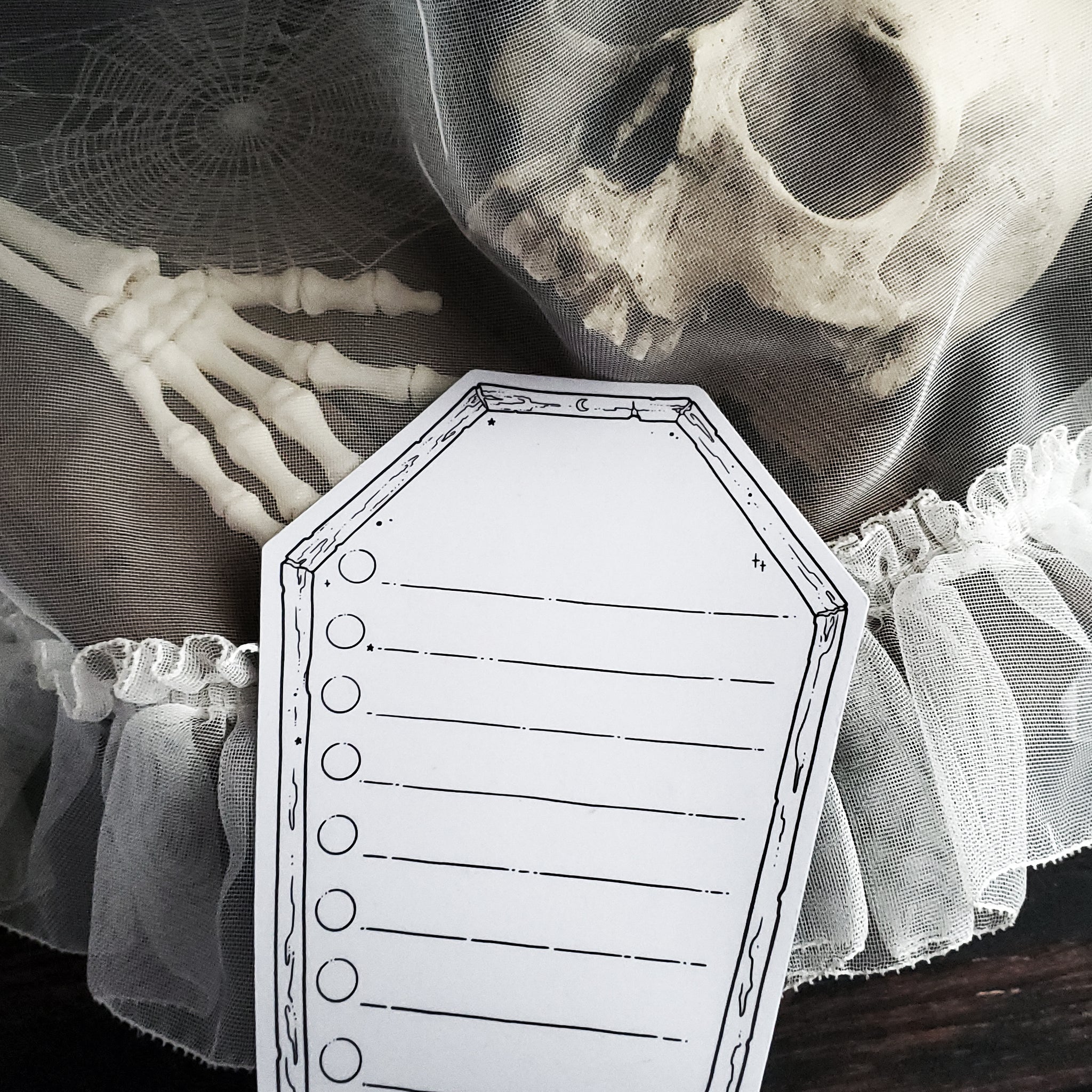Dry Erase Coffin Checklist Magnet