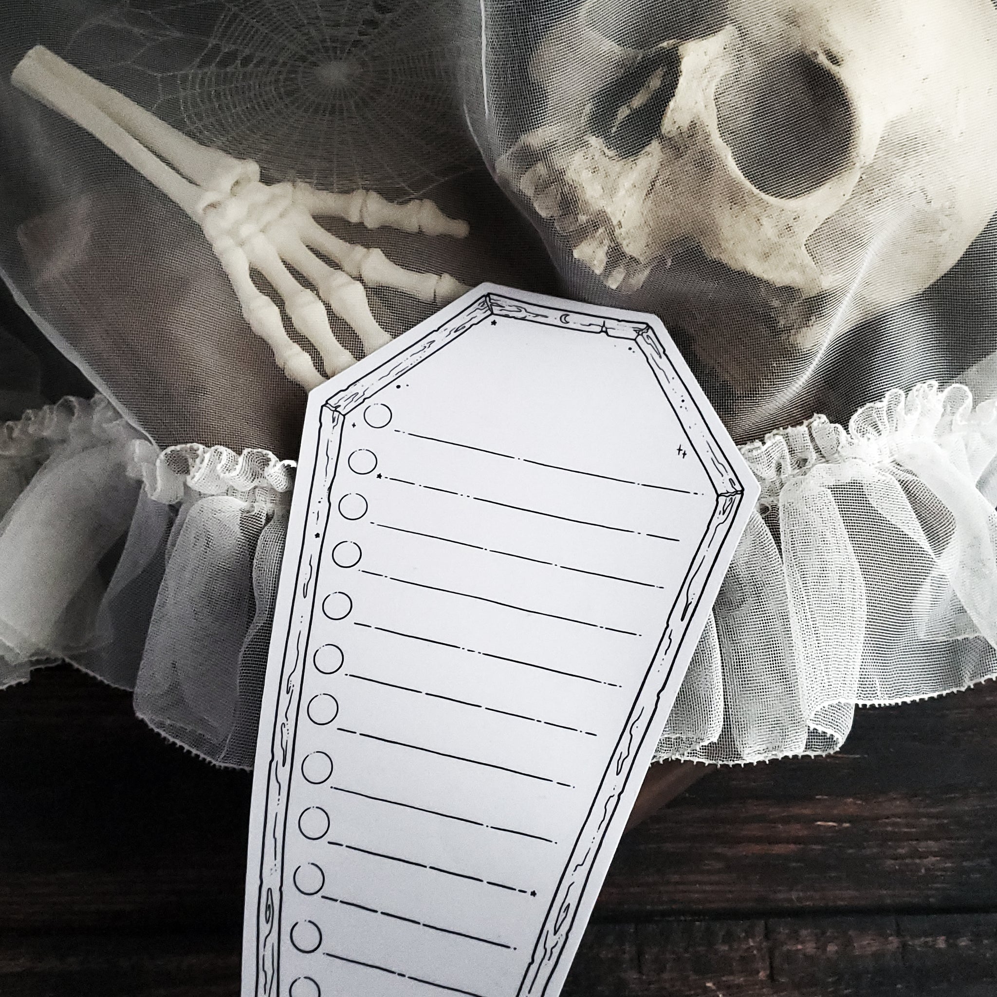 Dry Erase Coffin Checklist Magnet