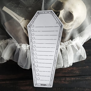 Dry Erase Coffin Checklist Magnet
