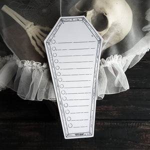 Dry Erase Coffin Checklist Magnet