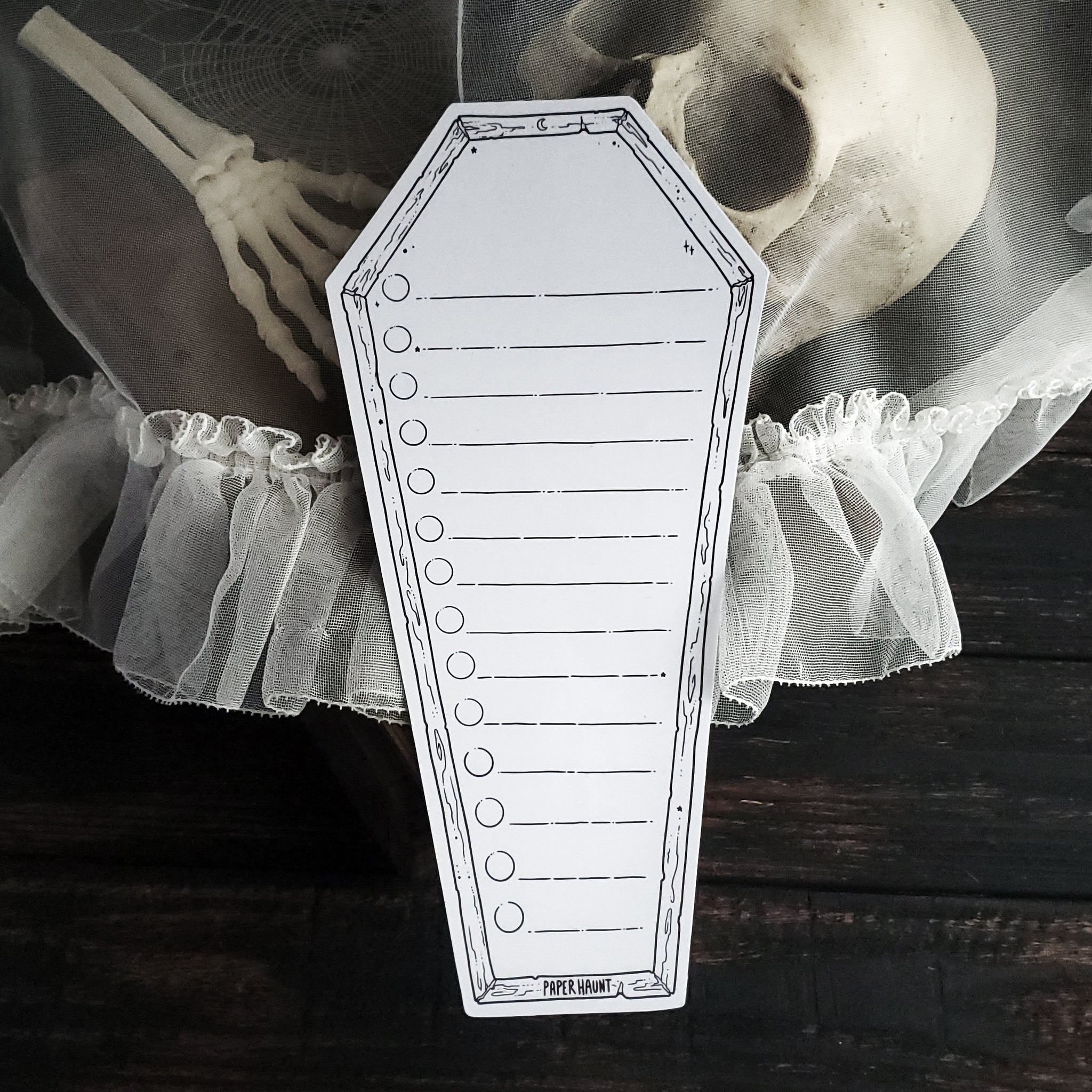 Dry Erase Coffin Checklist Magnet