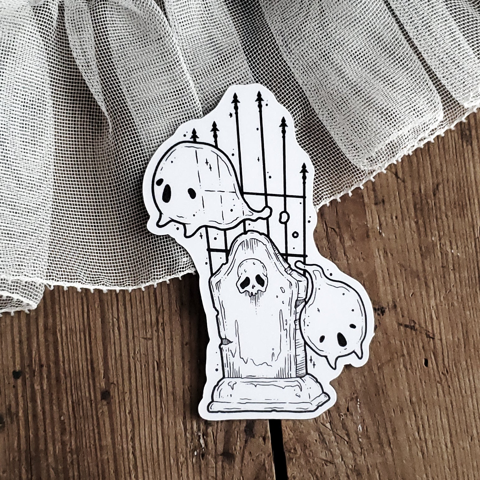 Gravestone Ghost Magnet