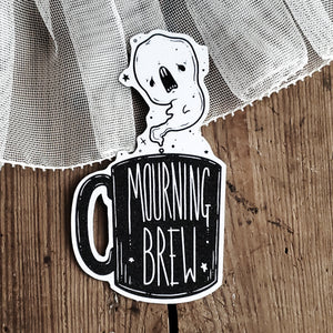 Mourning Brew Coffee Ghost Magnet