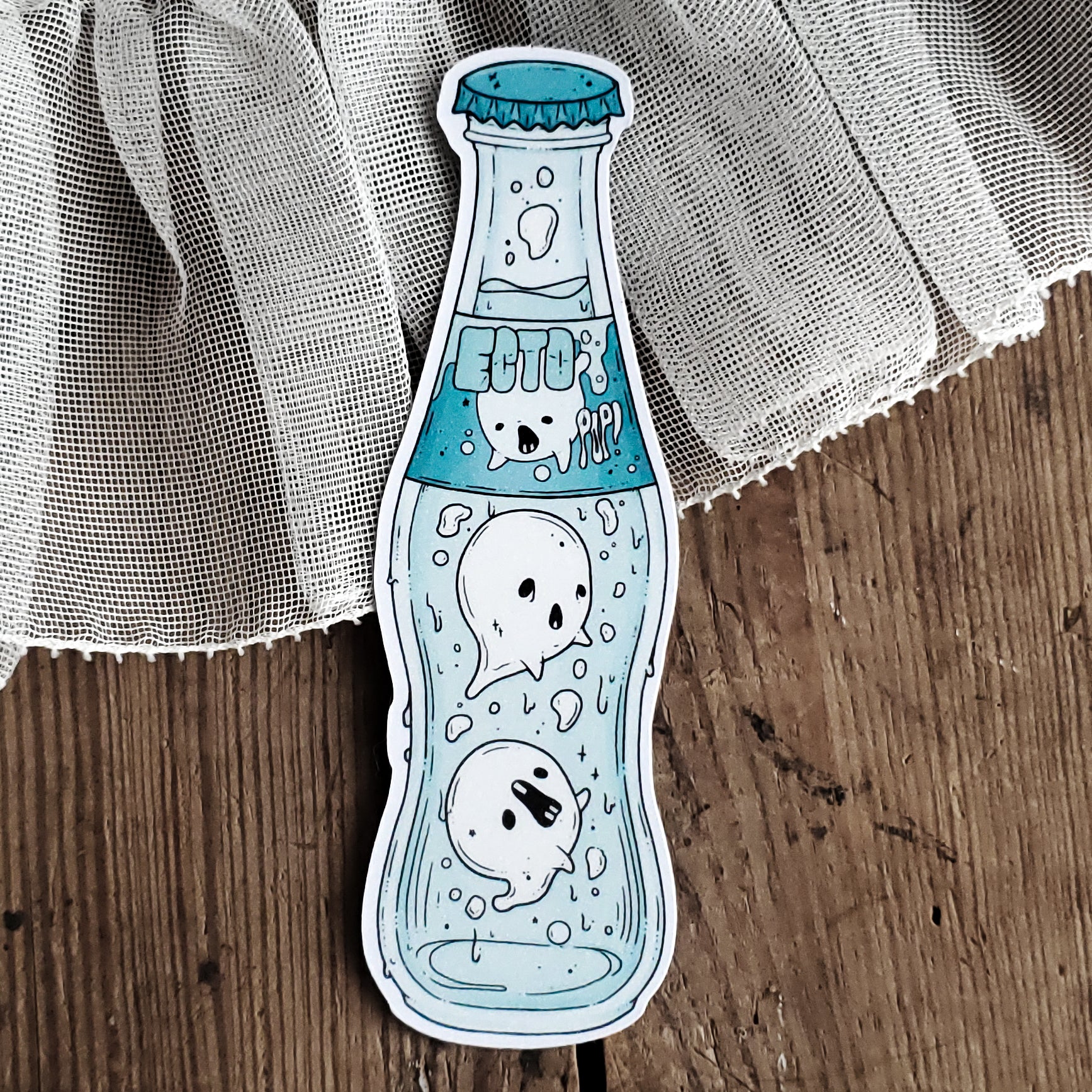 Ecto-pop Ghost Soda Bottle Magnet
