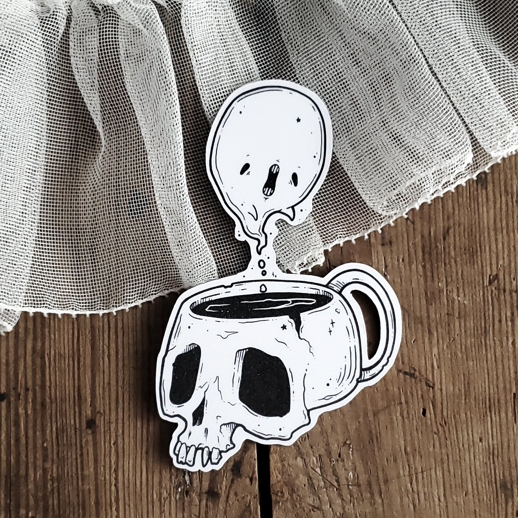 Haunted Coffee Ghost Magnet