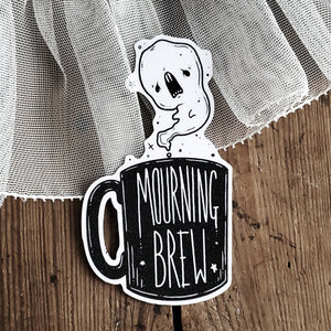 Mourning Brew Coffee Ghost Magnet