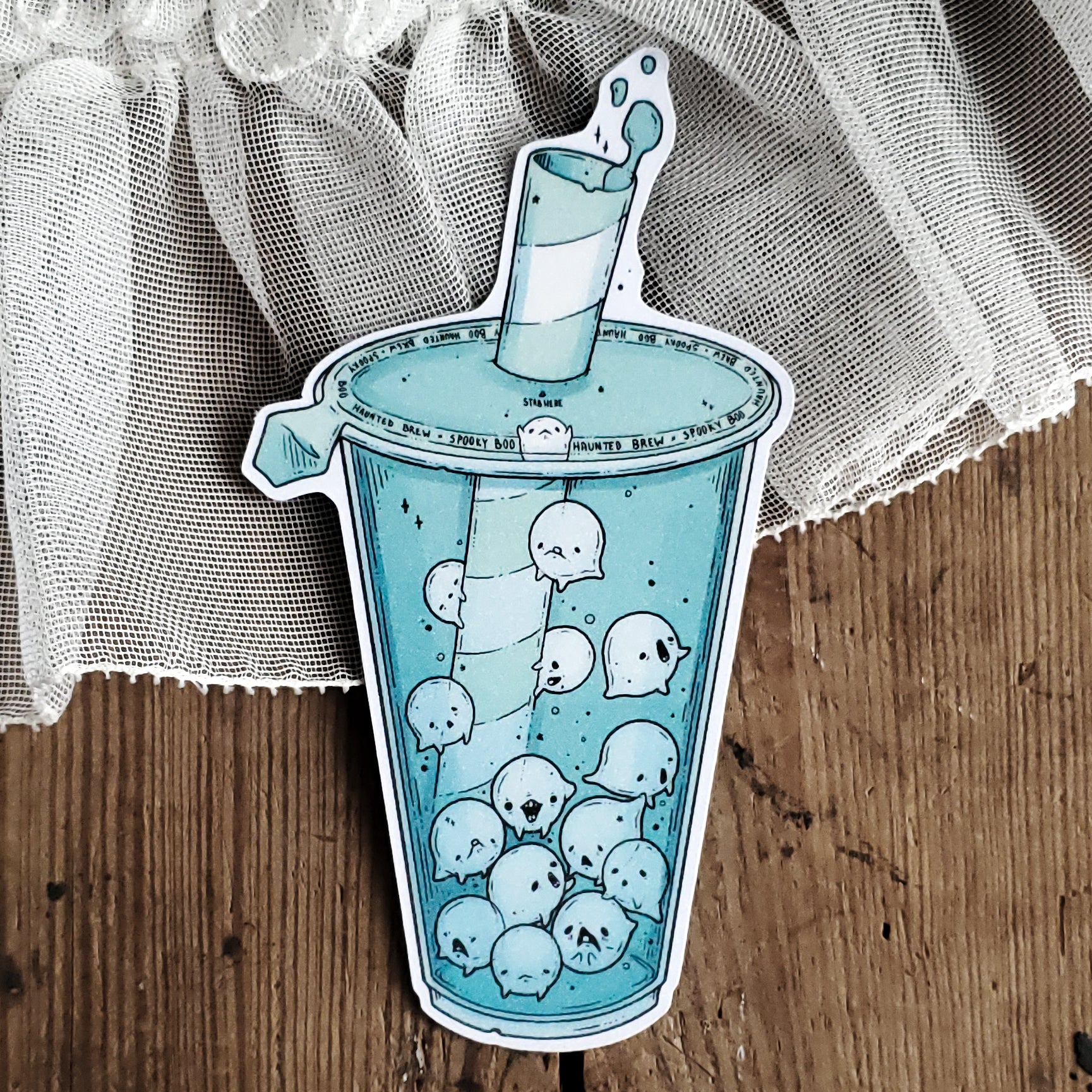 Ghost Boba Magnet