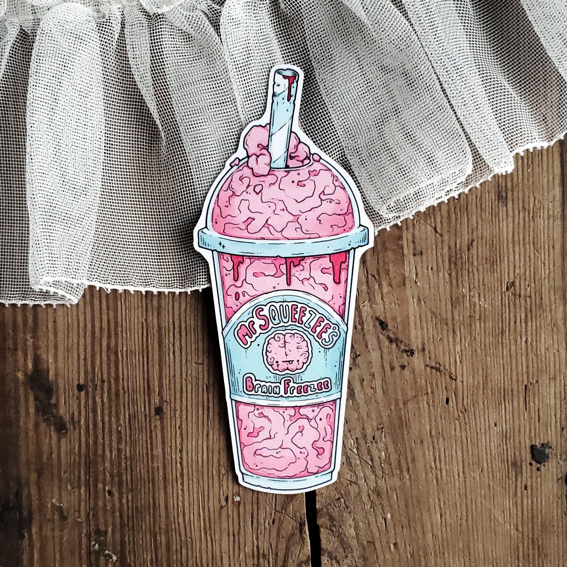 Brain Slushie Zombie Magnet