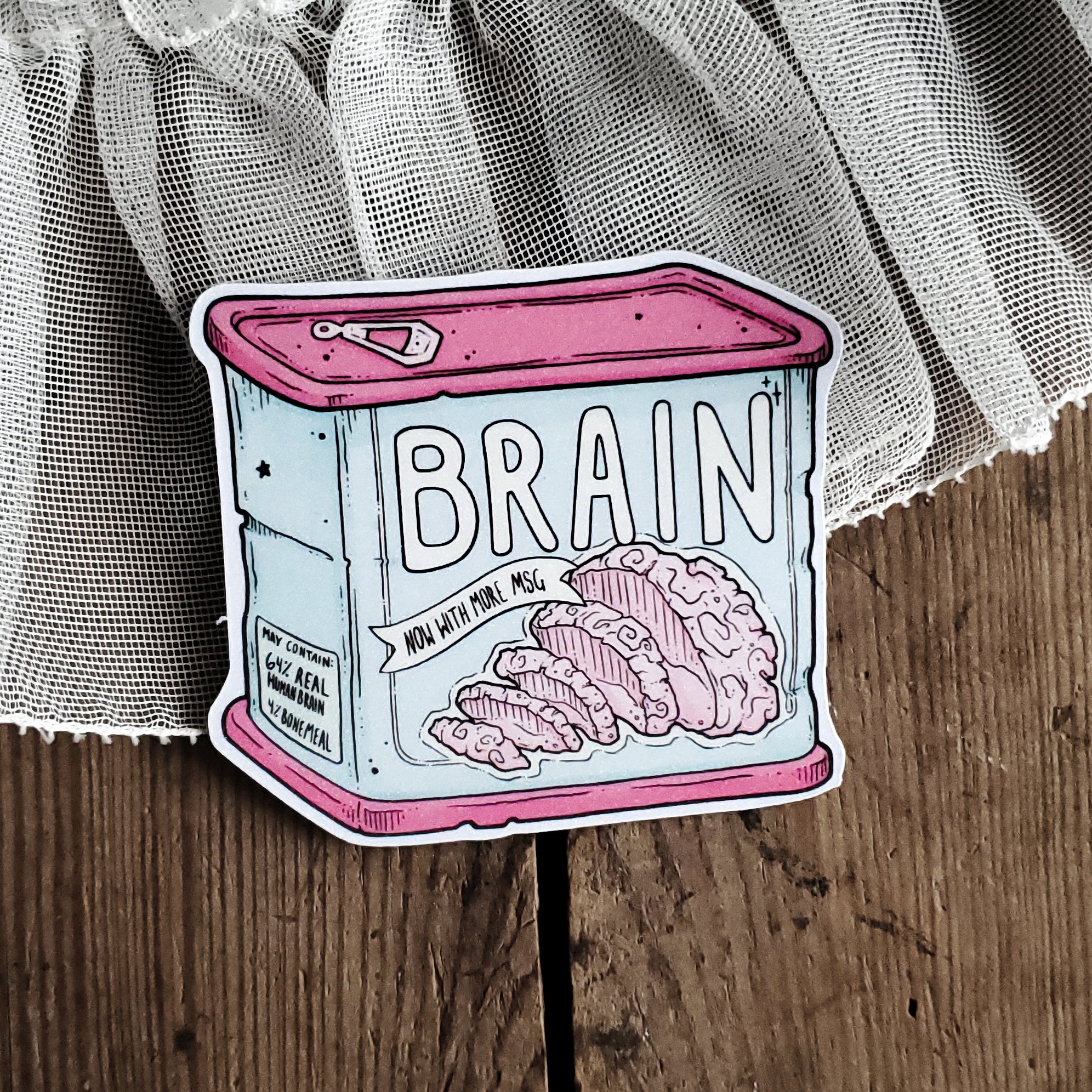 Canned Brains Zombie Magnet