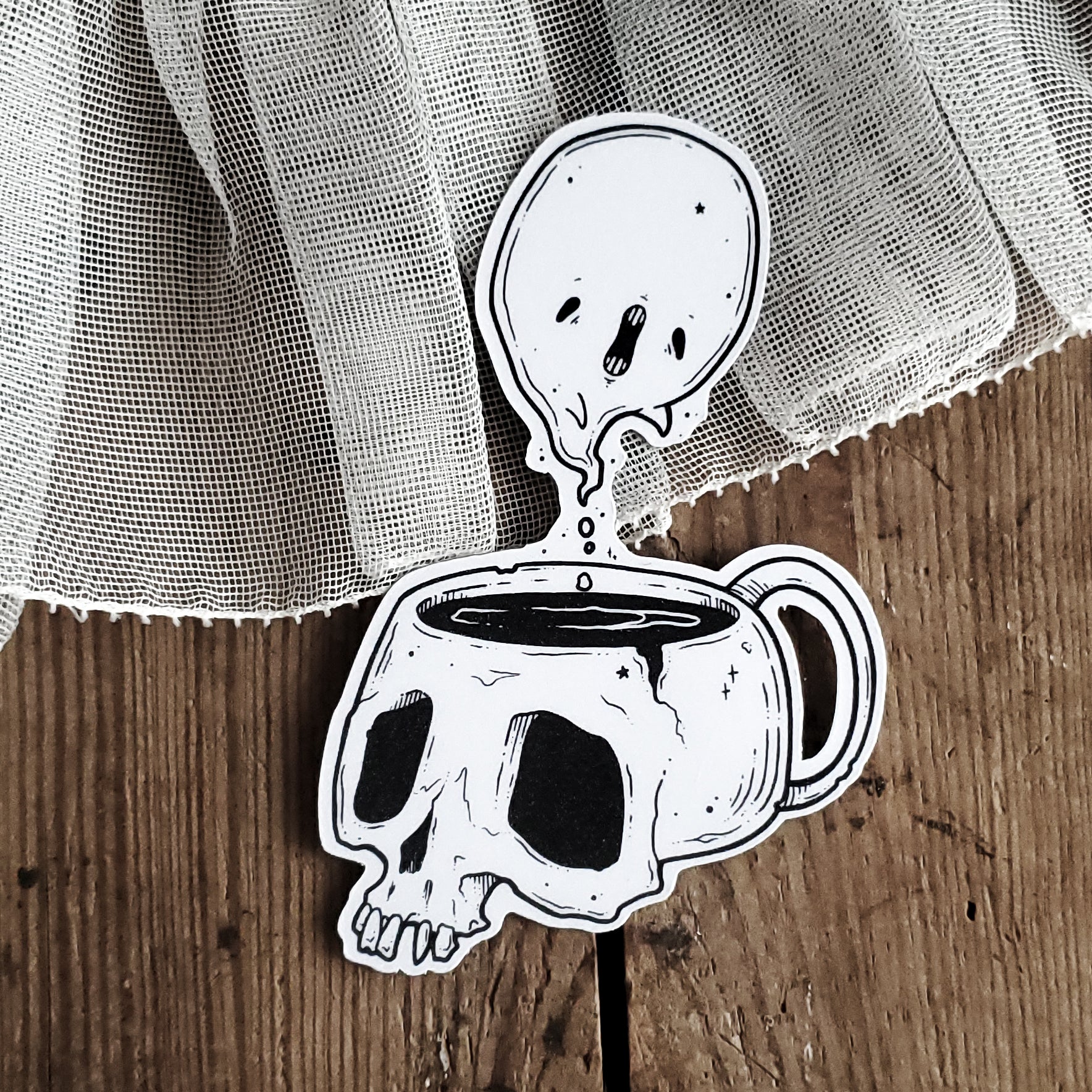 Haunted Coffee Ghost Magnet